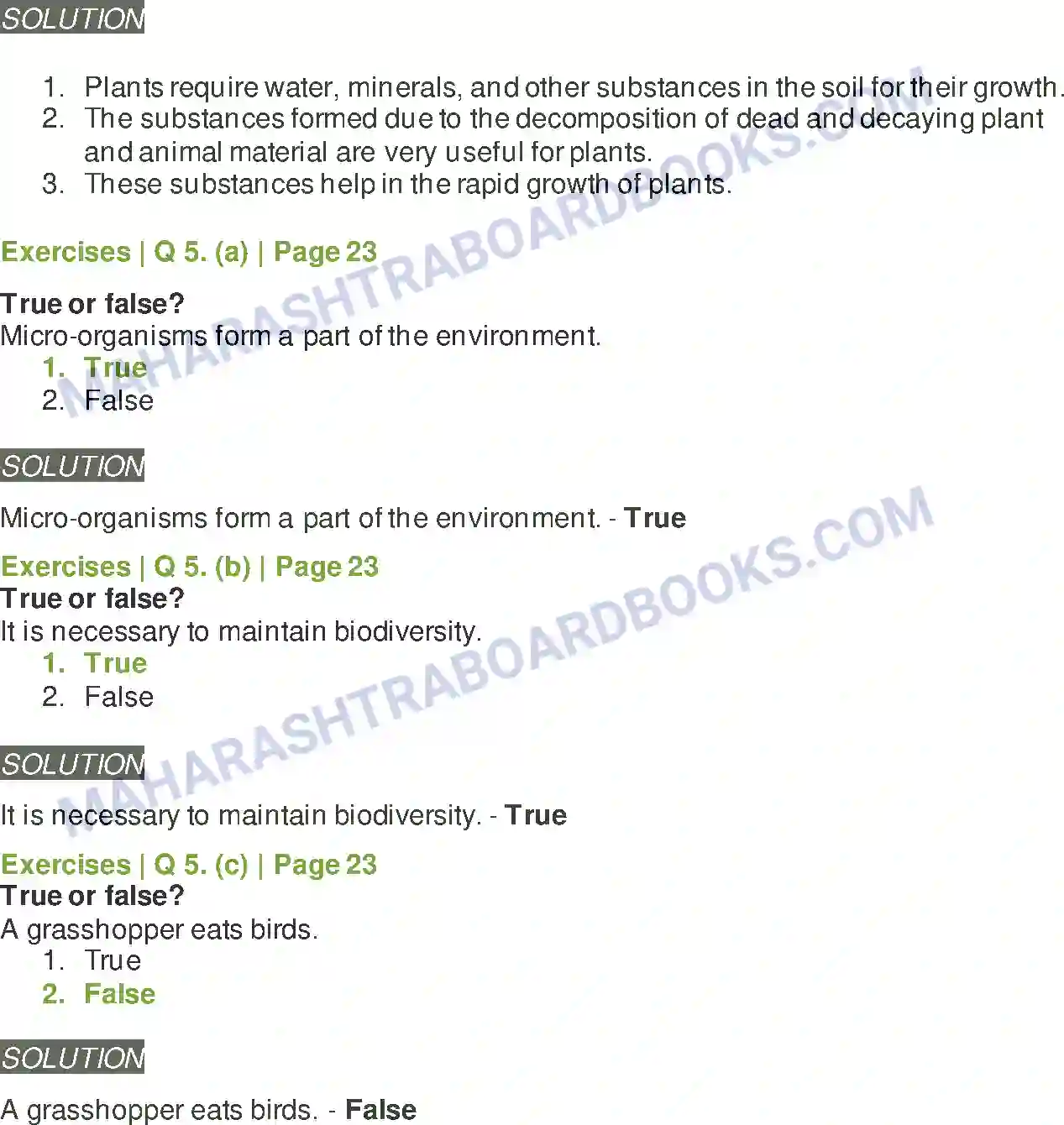 Maharashtra Board Solution Class-5 Environmental+Studies+-+1 Environmental Balance Image 5