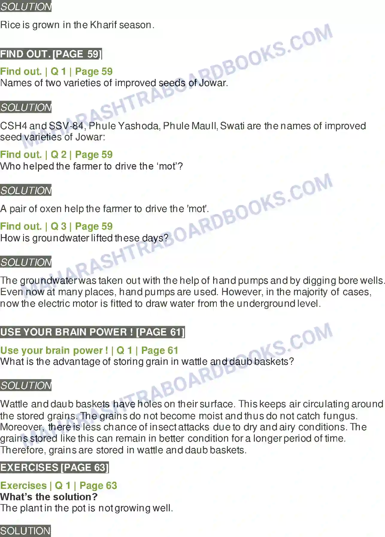 Maharashtra Board Solution Class-5 Environmental+Studies+-+1 Food for All Image 2