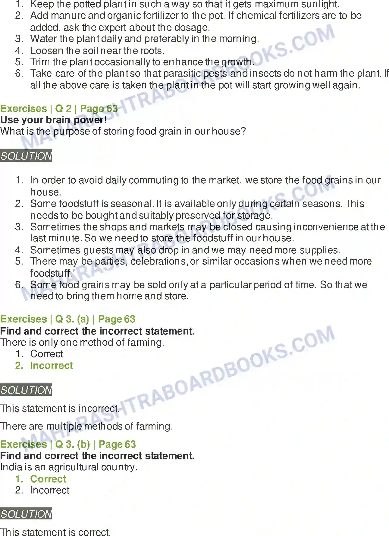 Maharashtra Board Solution Class-5 Environmental+Studies+-+1 Food for All Image 3