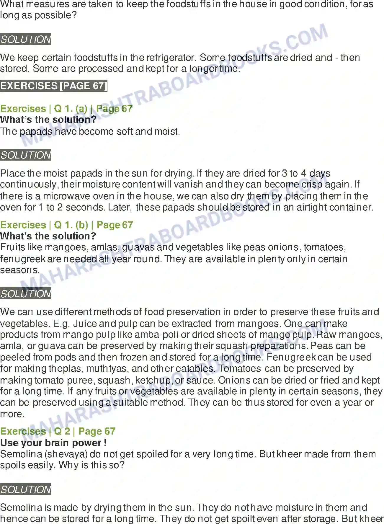 Maharashtra Board Solution Class-5 Environmental+Studies+-+1 Methods of Preserving Food Image 2