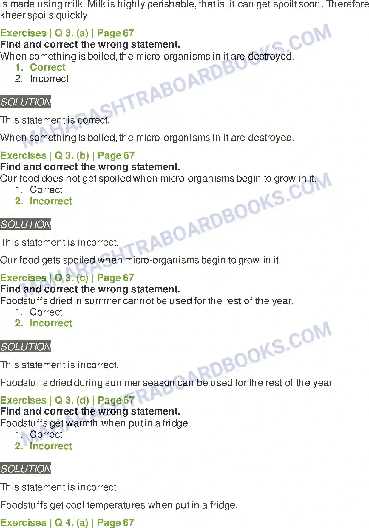 Maharashtra Board Solution Class-5 Environmental+Studies+-+1 Methods of Preserving Food Image 3