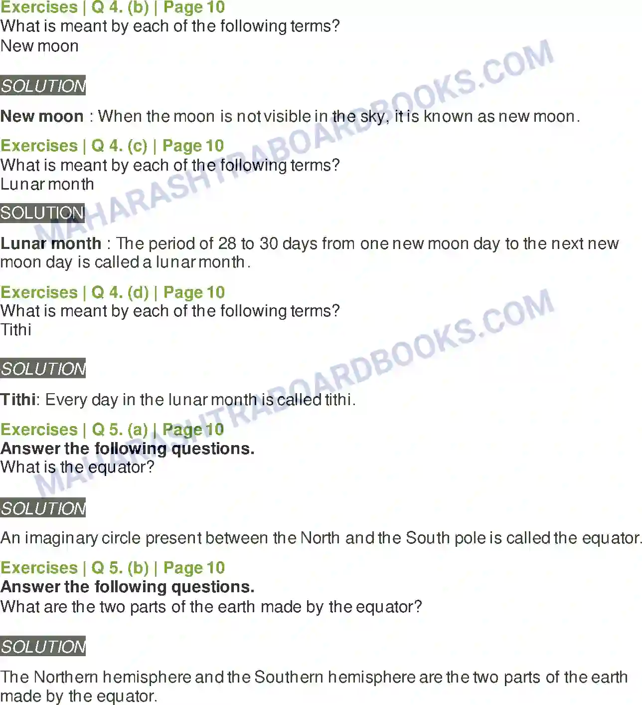 Maharashtra Board Solution Class-5 Environmental+Studies+-+1 Motions of the Earth Image 3