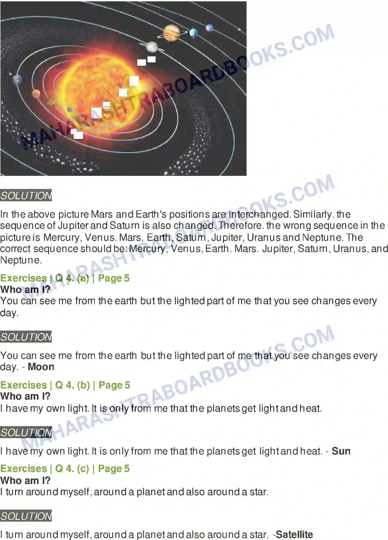 Maharashtra Board Solution Class-5 Environmental+Studies+-+1 Our Earth and Our Solar System Image 4