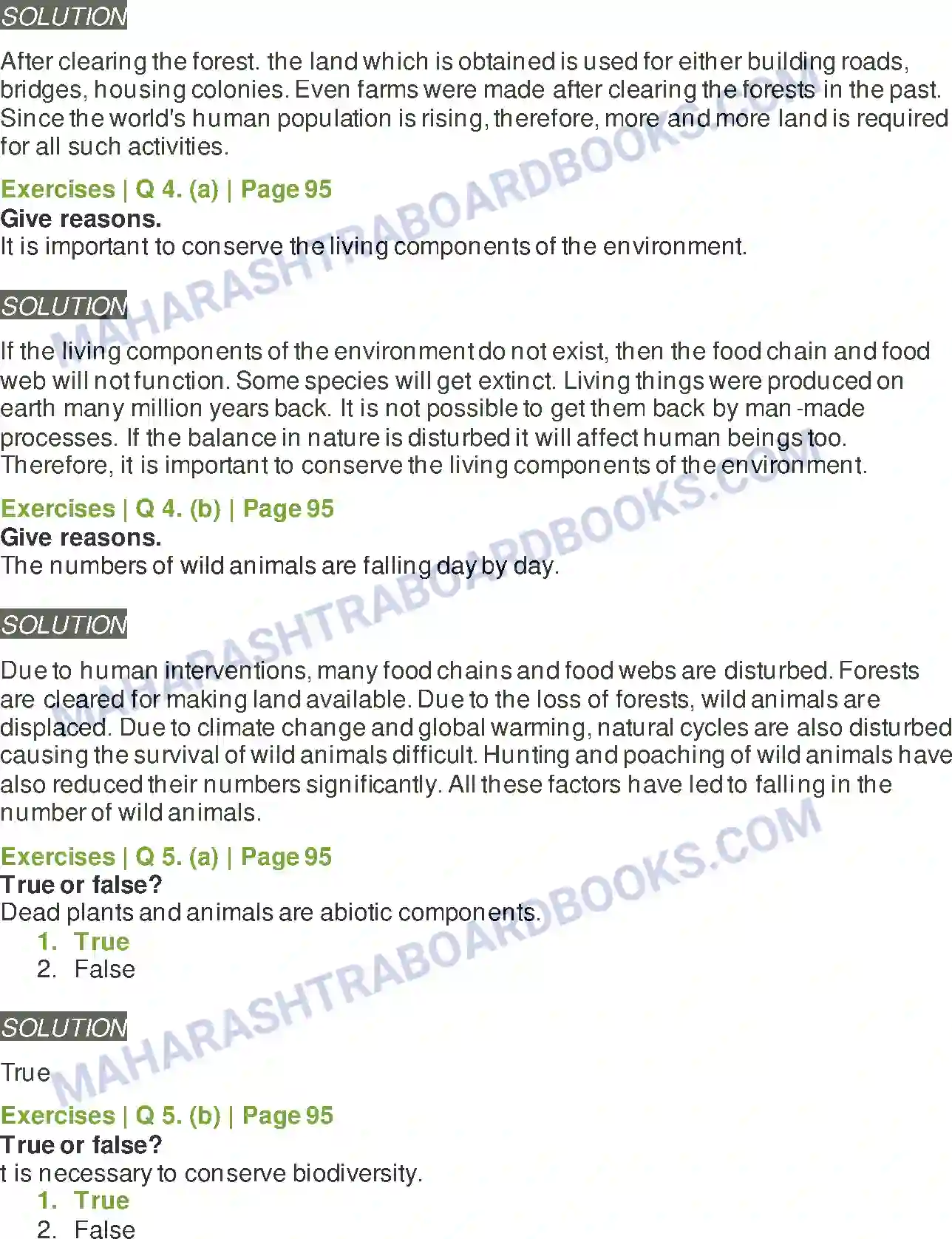 Maharashtra Board Solution Class-5 Environmental+Studies+-+1 The Environment and Us Image 4