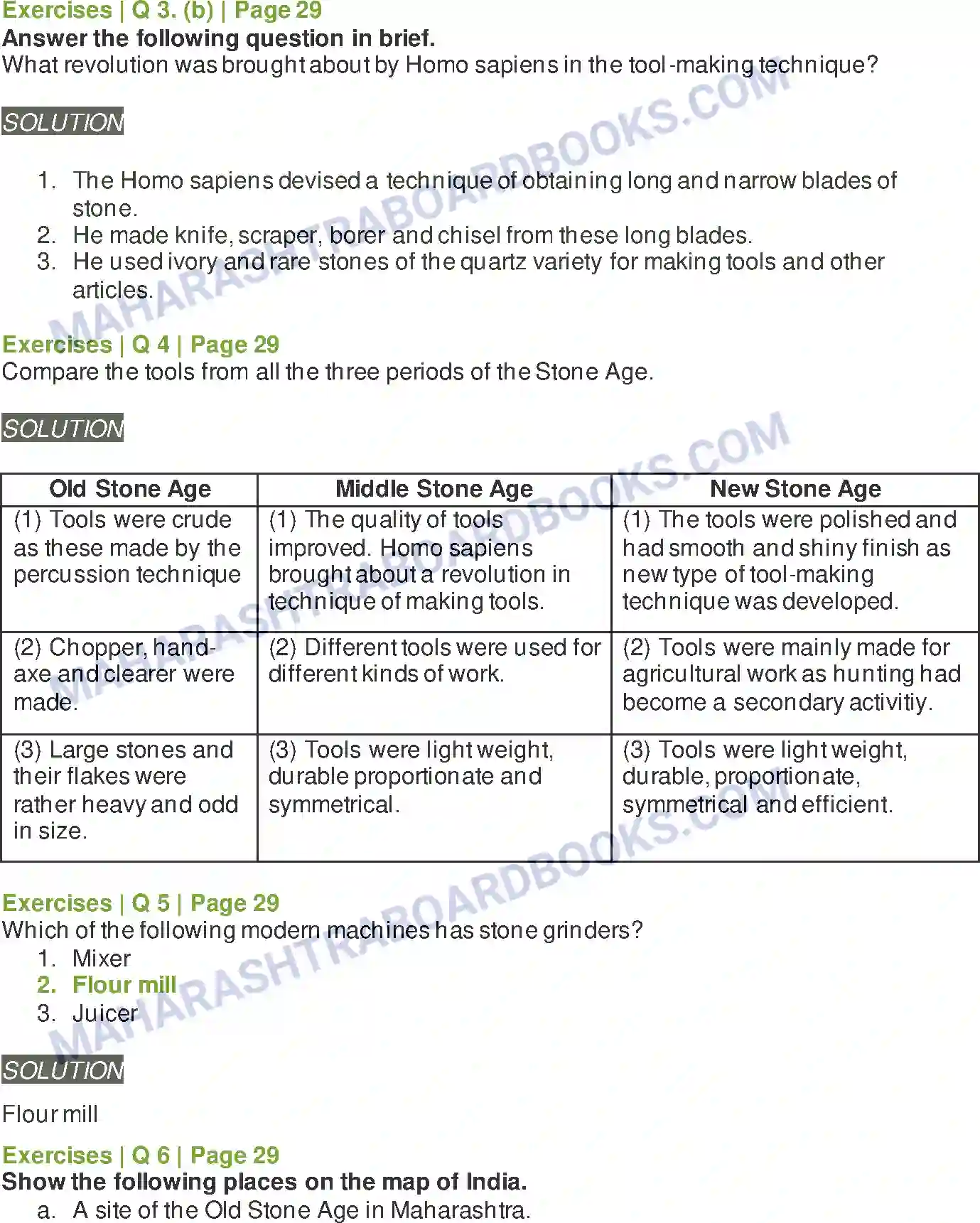 Maharashtra Board Solution Class-5 Environmental+Studies+-+2 Stone Age Stone Tools Image 2