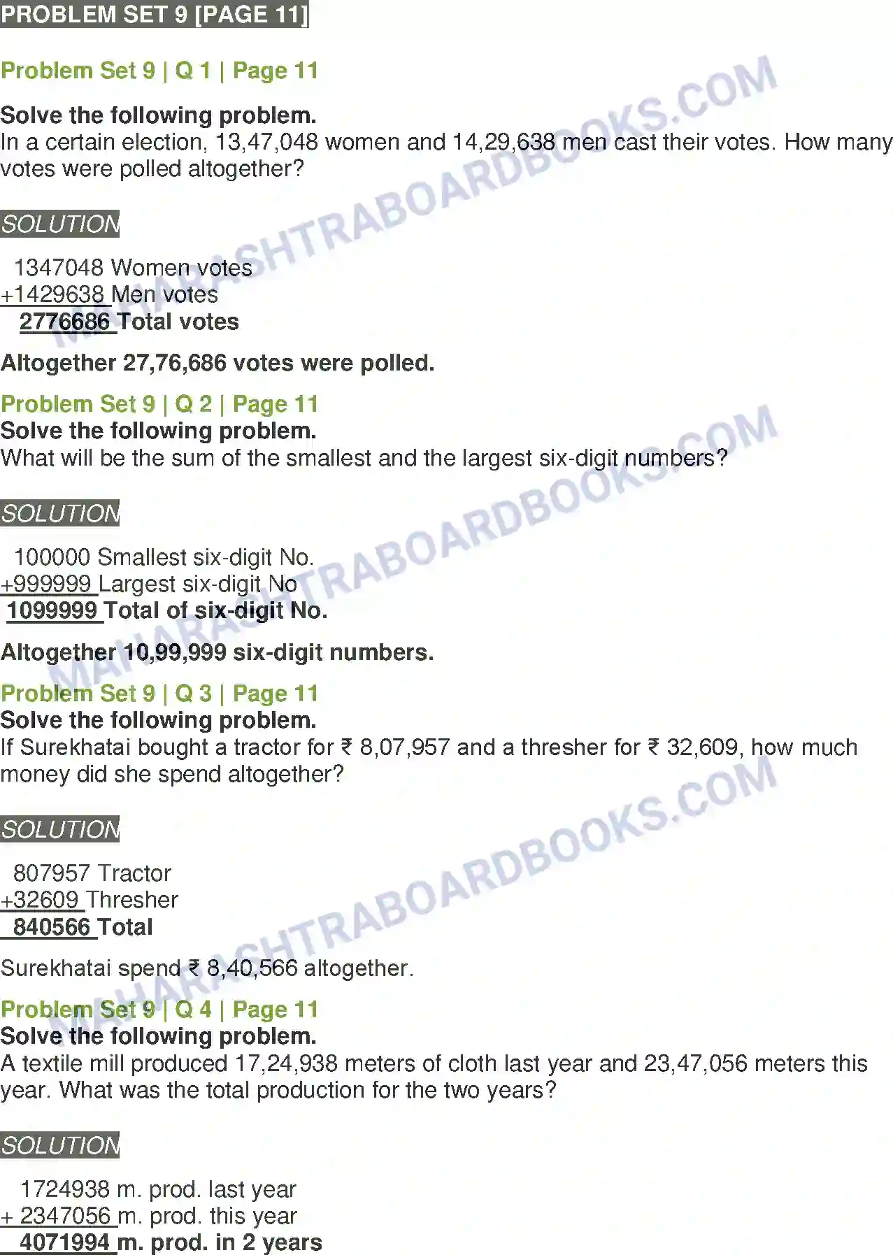Maharashtra Board Solution Class-5 Mathematics Addition and Subtraction Image 5