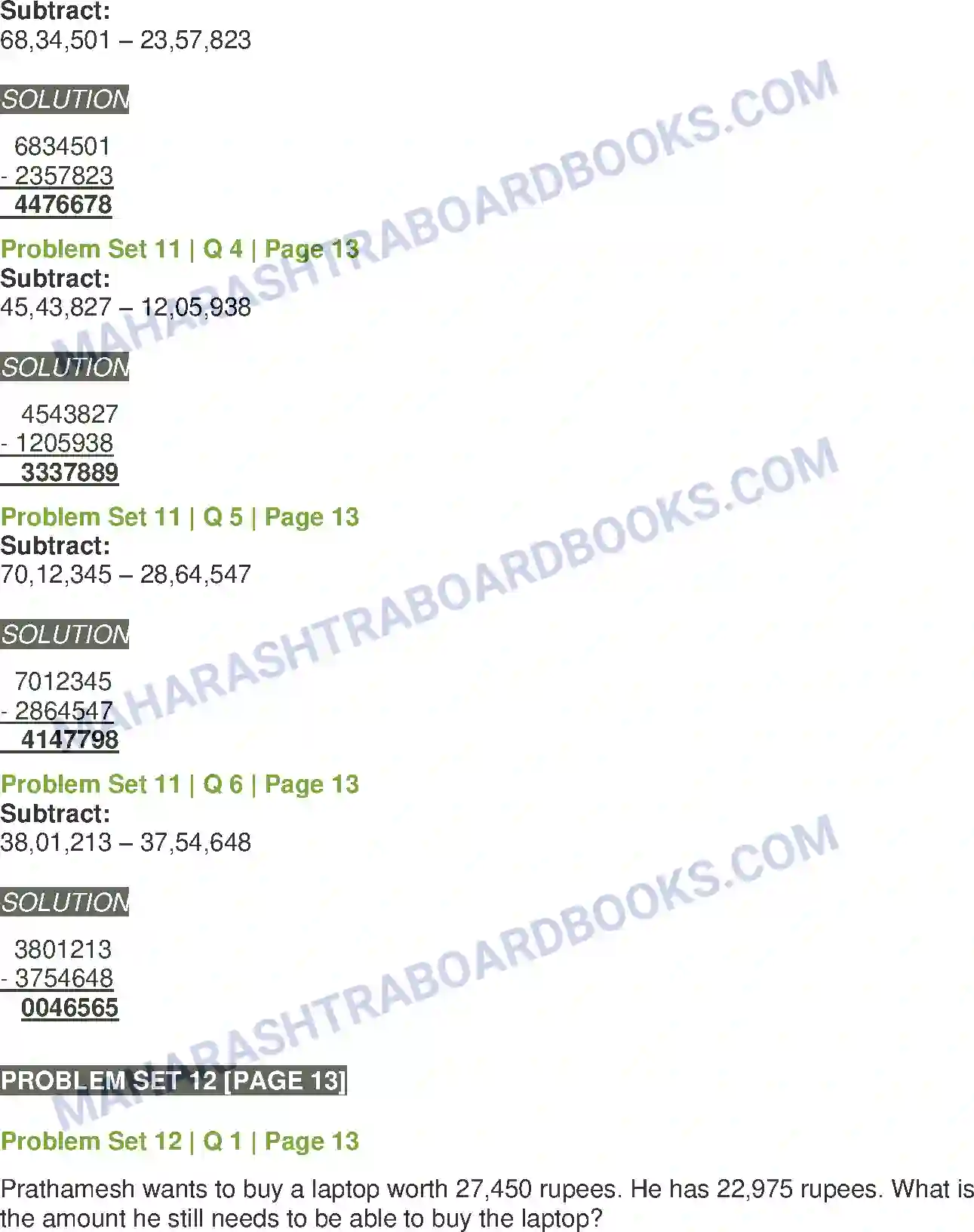 Maharashtra Board Solution Class-5 Mathematics Addition and Subtraction Image 8