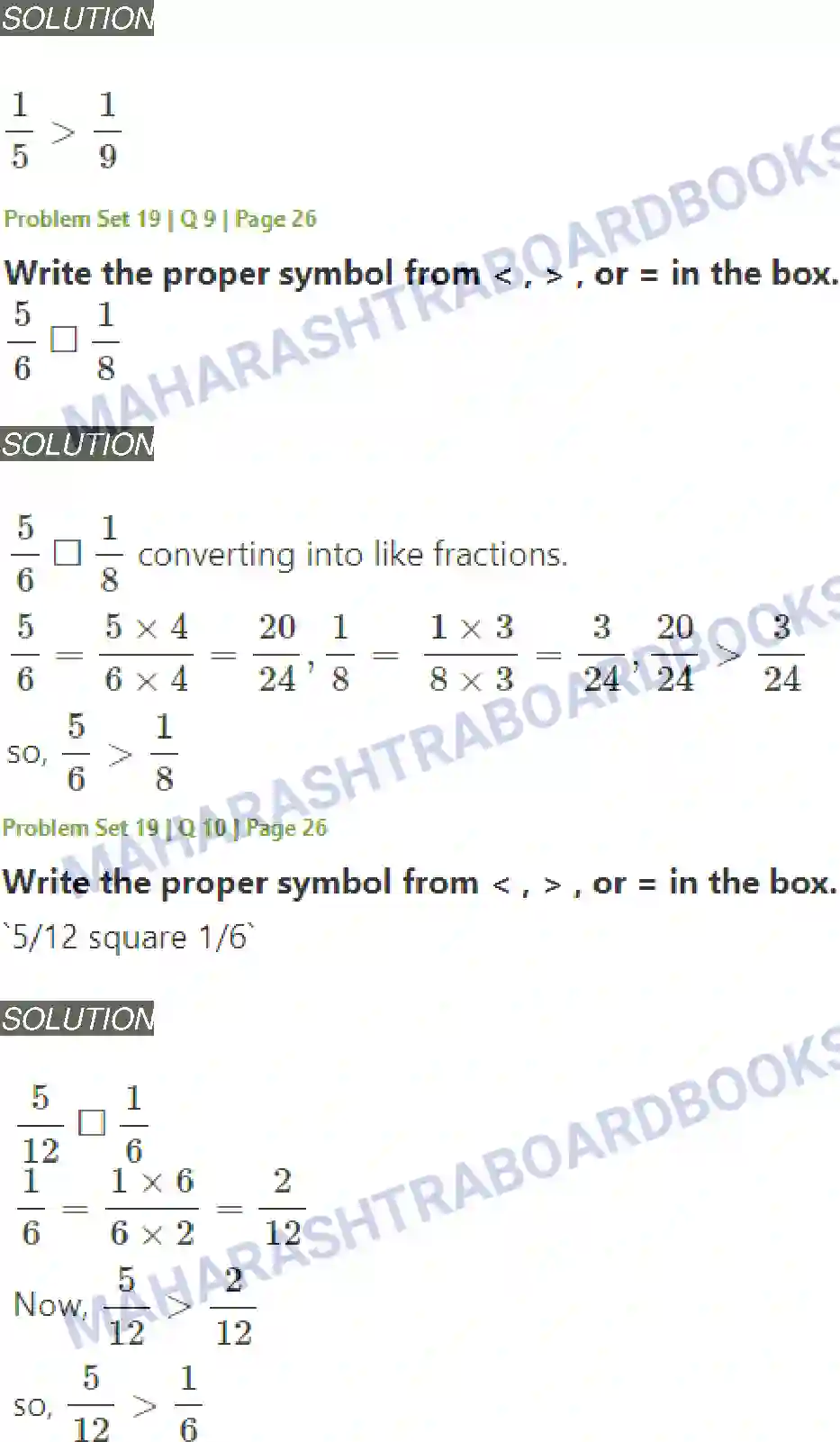 Maharashtra Board Solution Class-5 Mathematics Fractions Image 13