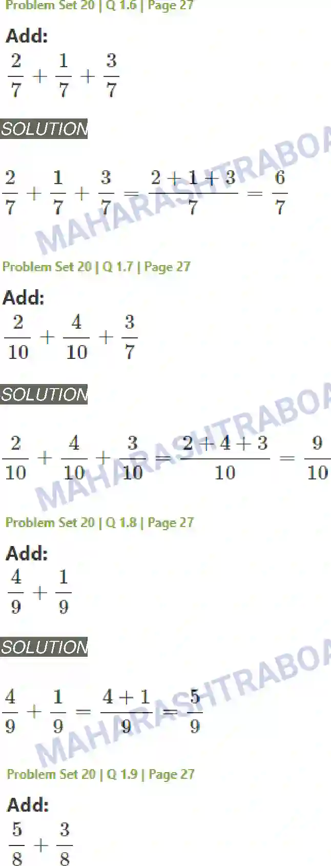 Maharashtra Board Solution Class-5 Mathematics Fractions Image 18