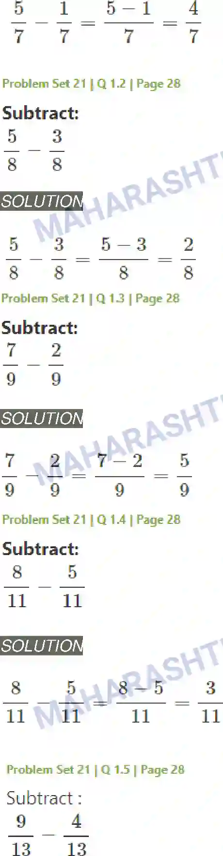 Maharashtra Board Solution Class-5 Mathematics Fractions Image 20