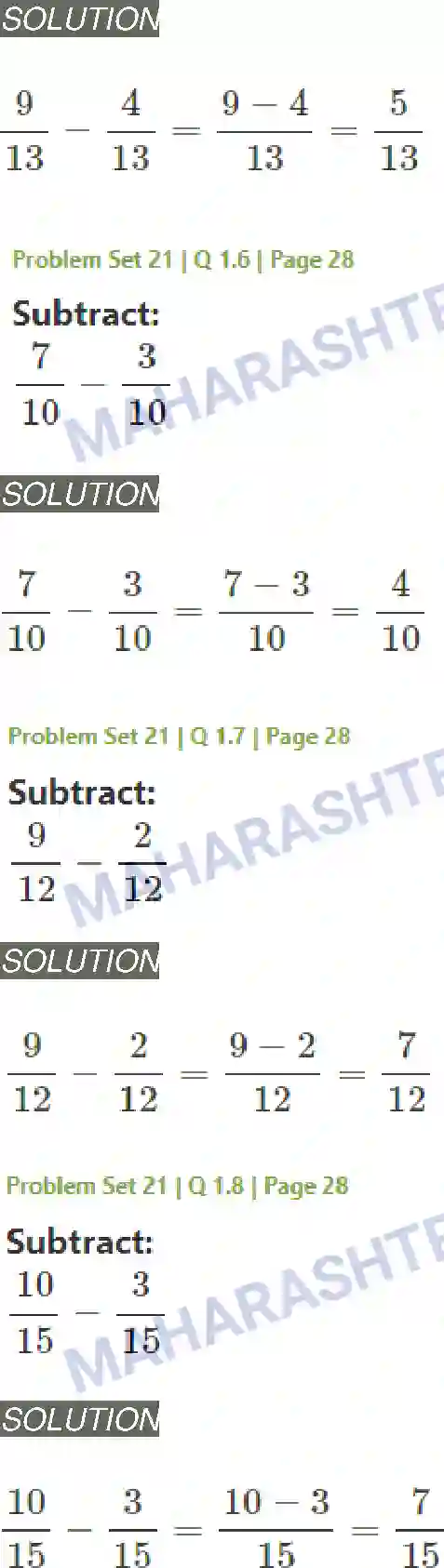 Maharashtra Board Solution Class-5 Mathematics Fractions Image 21