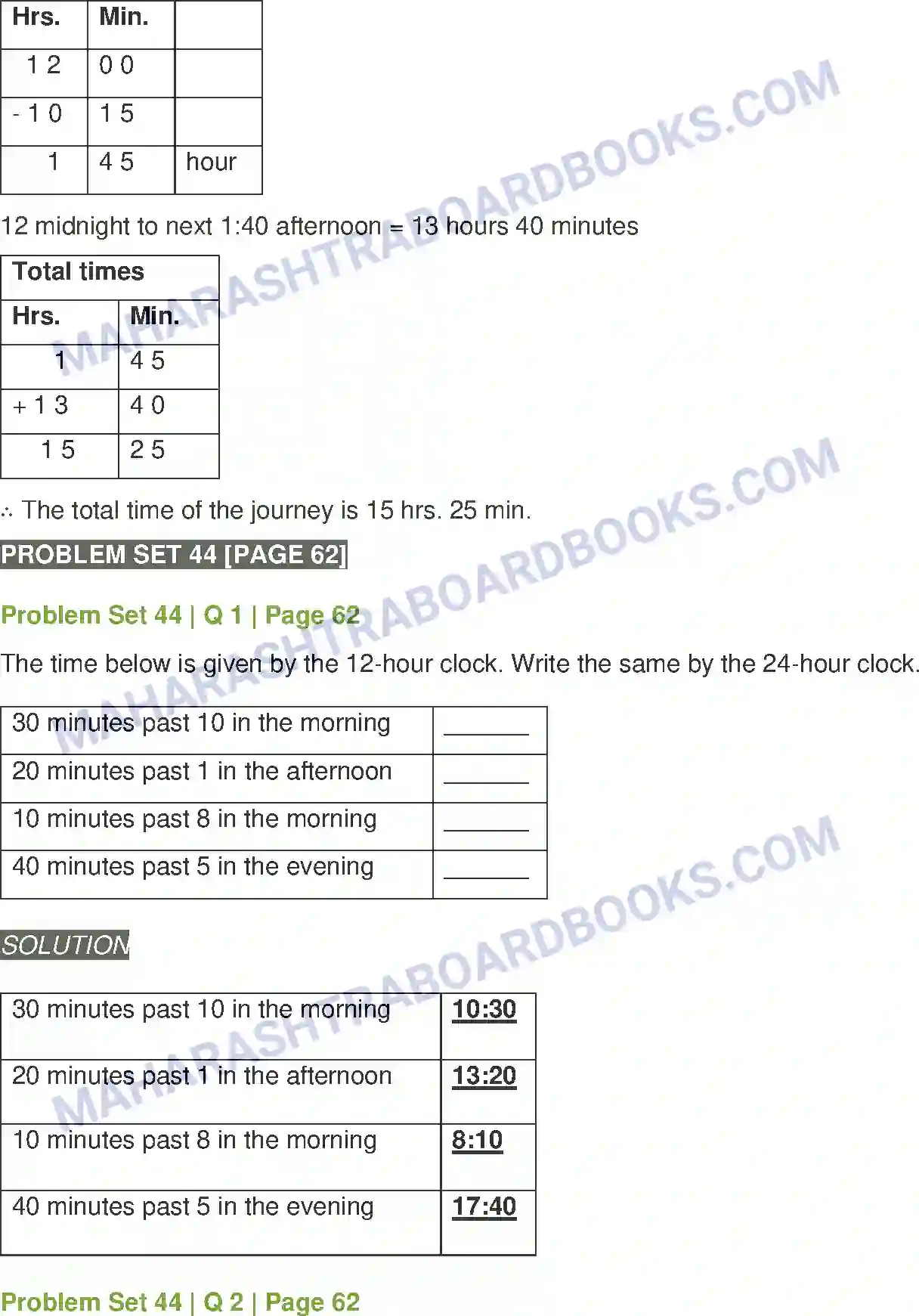 Maharashtra Board Solution Class-5 Mathematics Measuring Time Image 5