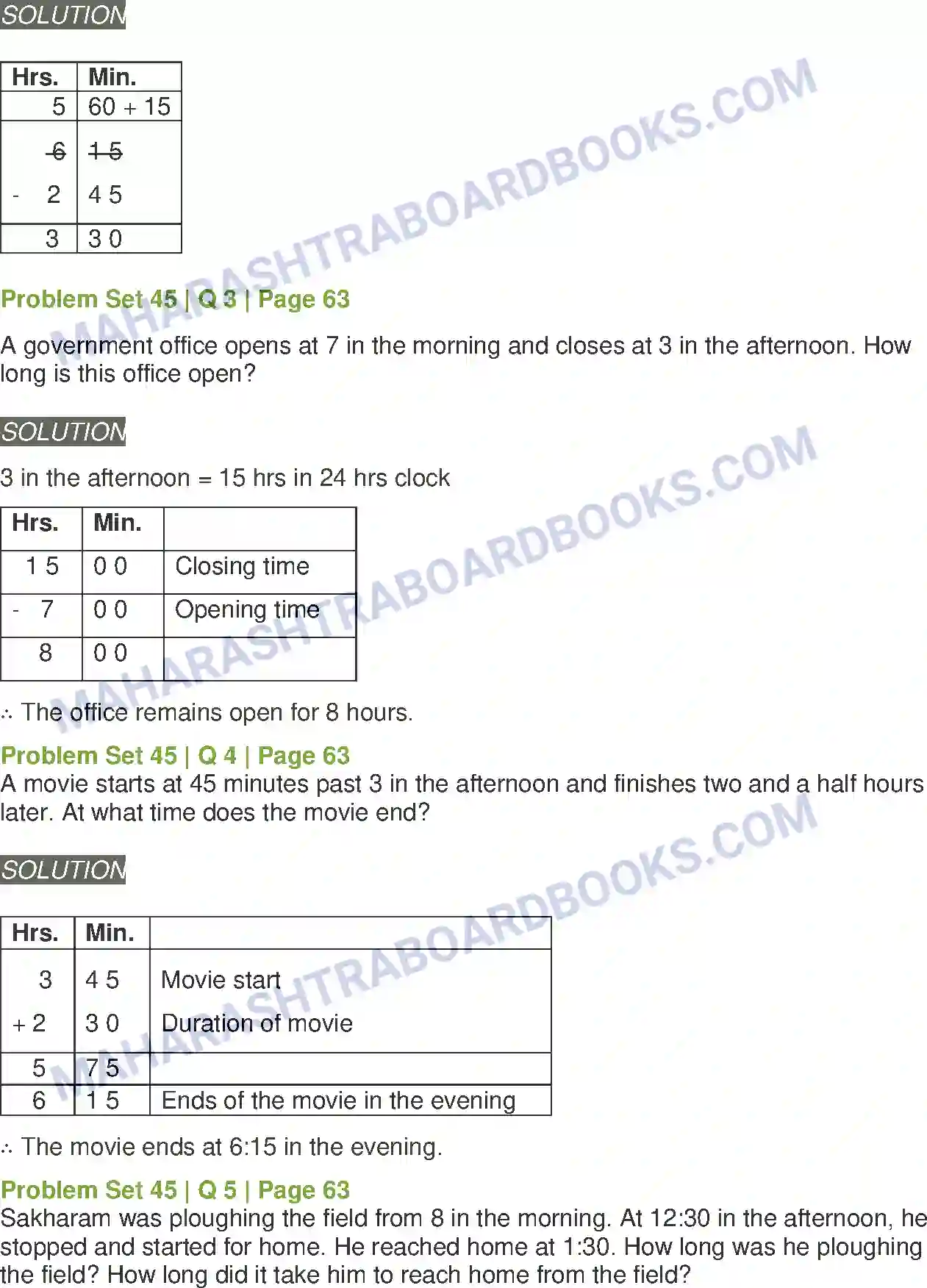 Maharashtra Board Solution Class-5 Mathematics Measuring Time Image 9