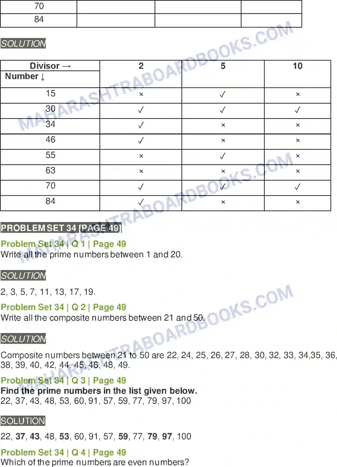 Maharashtra Board Solution Class-5 Mathematics Multiples and Factors Image 4