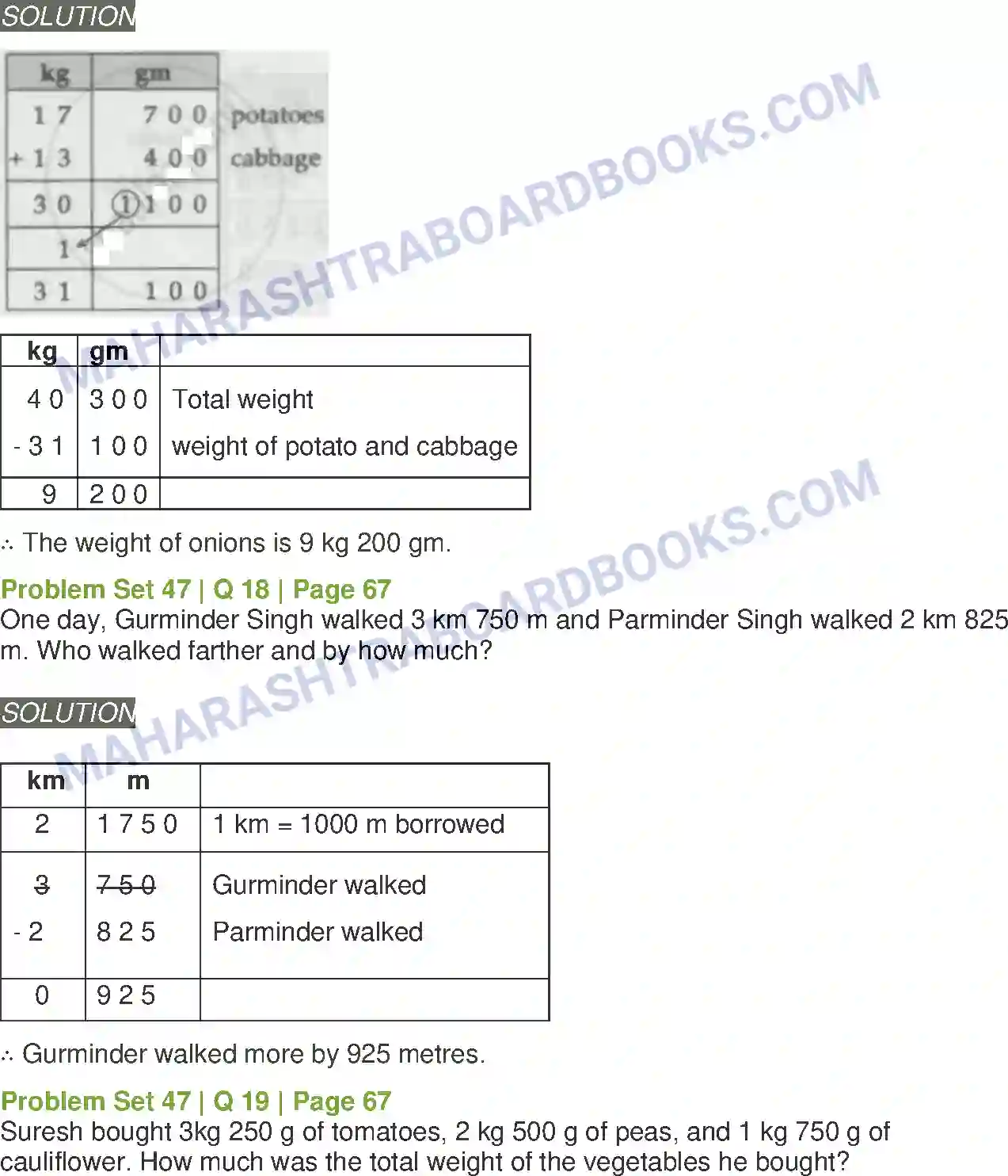 Maharashtra Board Solution Class-5 Mathematics Problems on Measurement Image 12