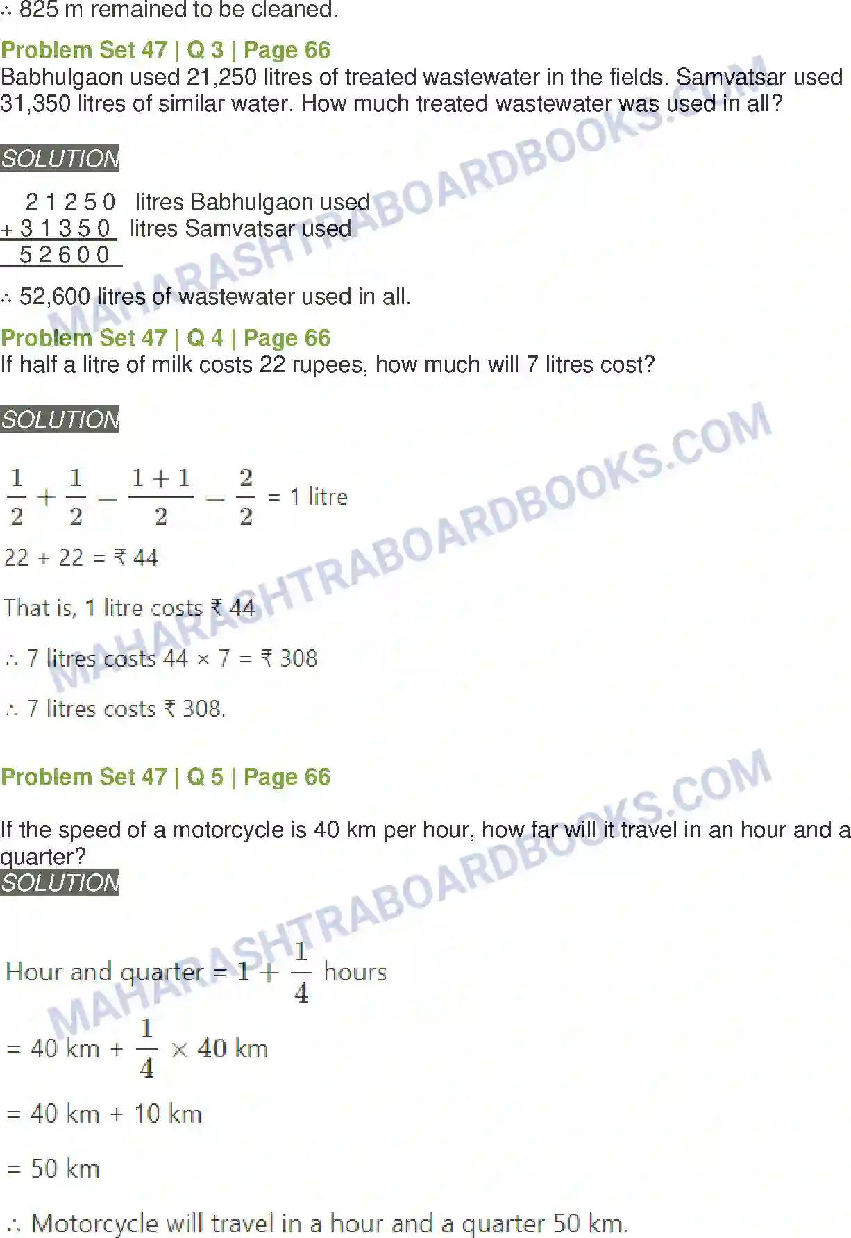 Maharashtra Board Solution Class-5 Mathematics Problems on Measurement Image 6