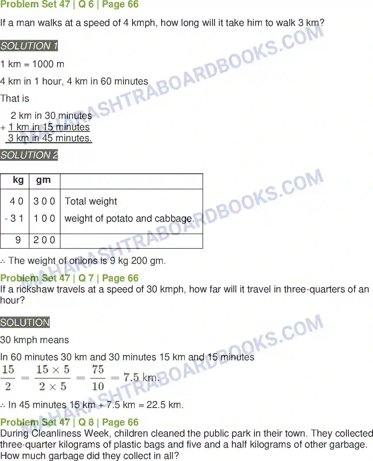 Maharashtra Board Solution Class-5 Mathematics Problems on Measurement Image 7