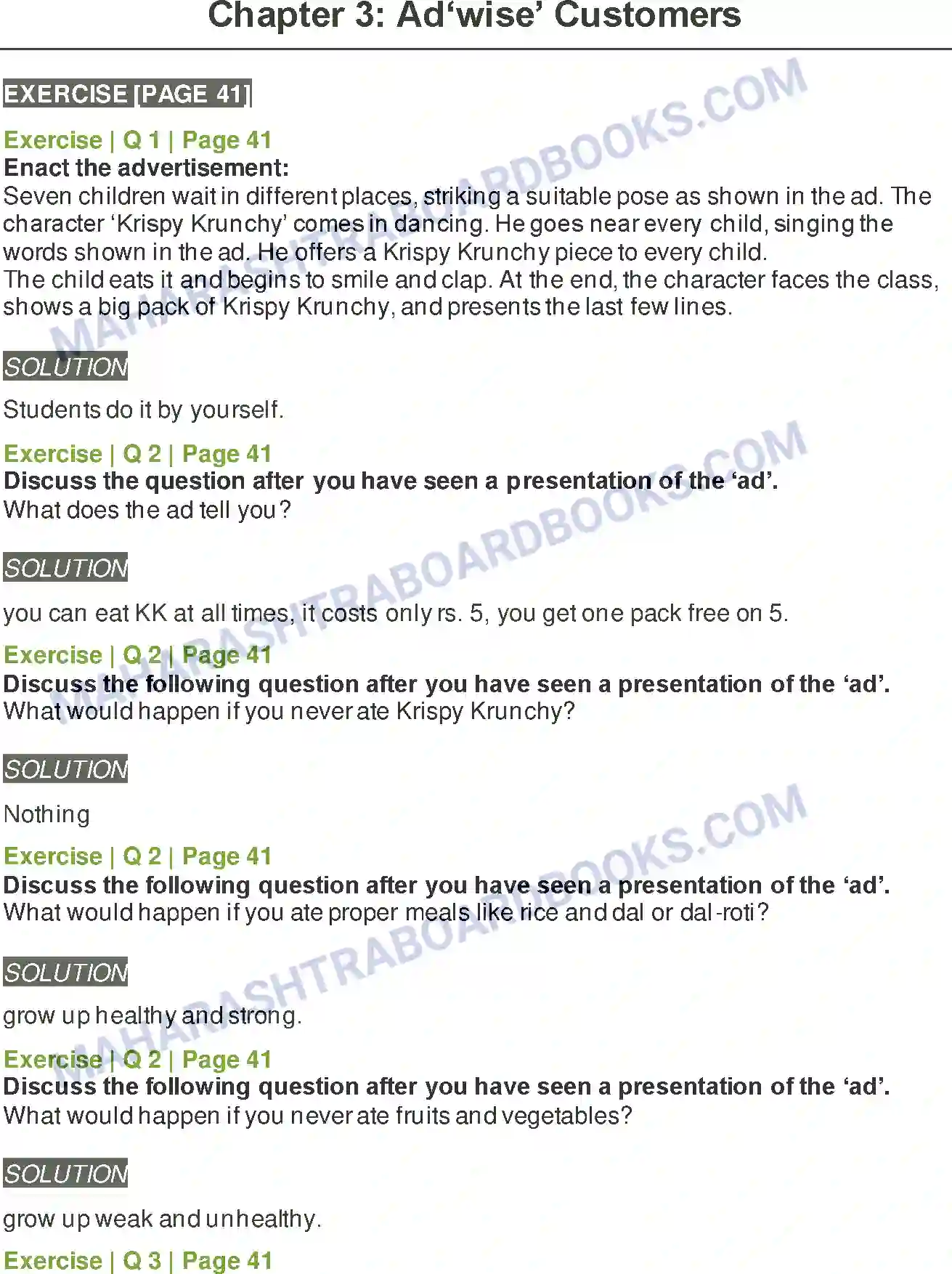 Maharashtra Board Solution Class-6 English Ad‘wise’ Customers Image 1