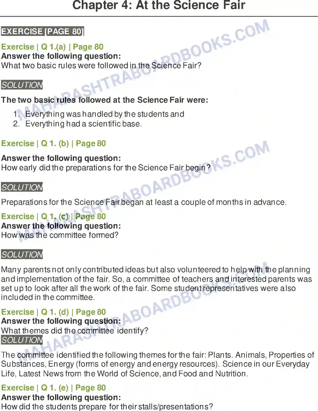 Maharashtra Board Solution Class-6 English At the Science Fair Image 1