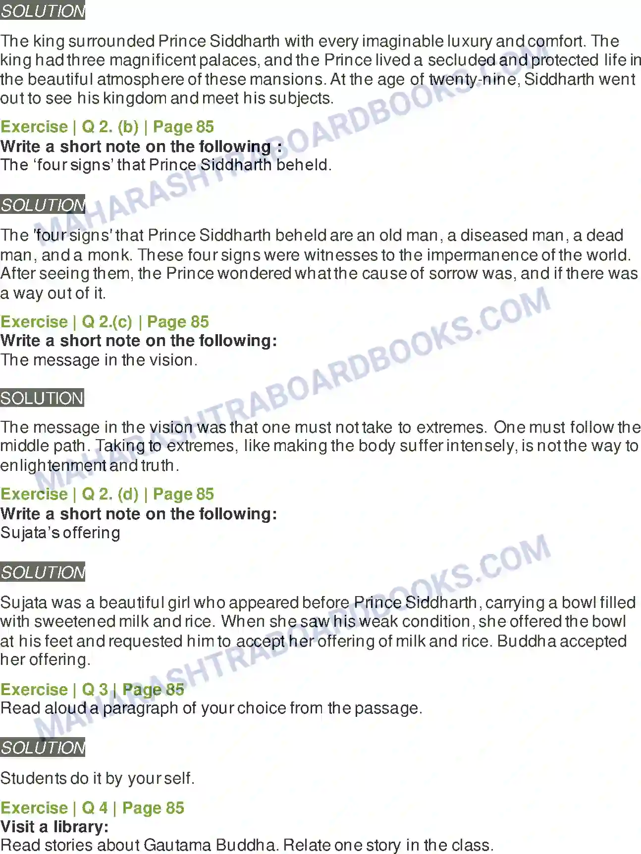 Maharashtra Board Solution Class-6 English The Story of Gautama’s Quest Image 2