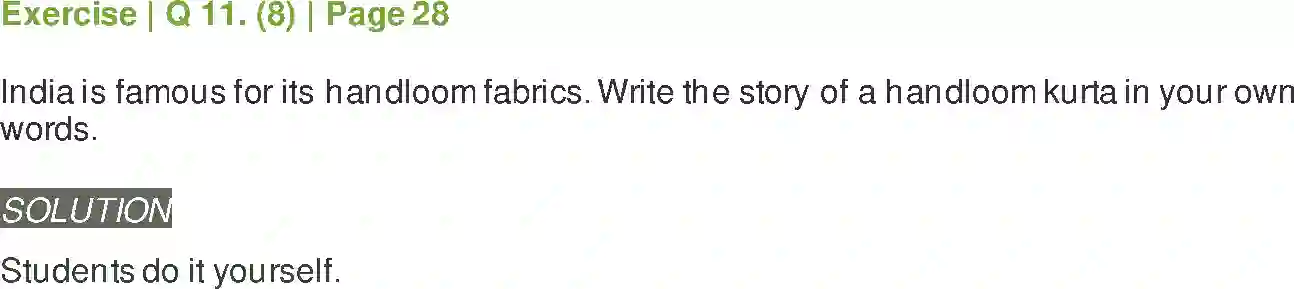 Maharashtra Board Solution Class-6 English The Worth of a Fabric Image 6