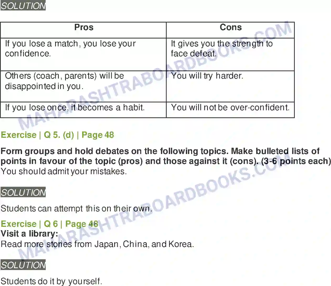 Maharashtra Board Solution Class-6 English Yonamine and Bushi Image 5