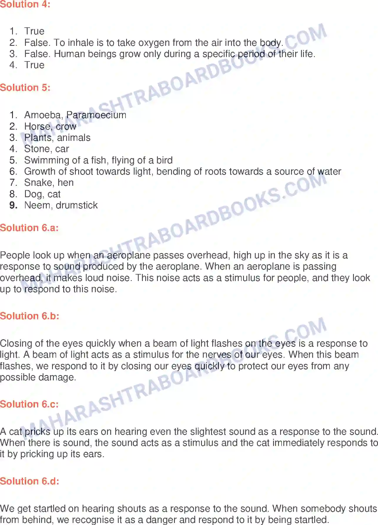 Maharashtra Board Solution Class-6 General+Science Characteristics of Living Things Image 3