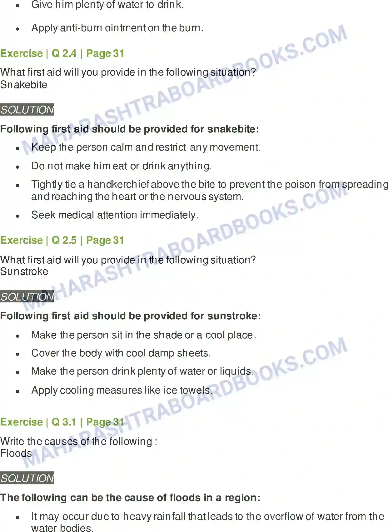 Maharashtra Board Solution Class-6 General+Science Disaster Management Image 3