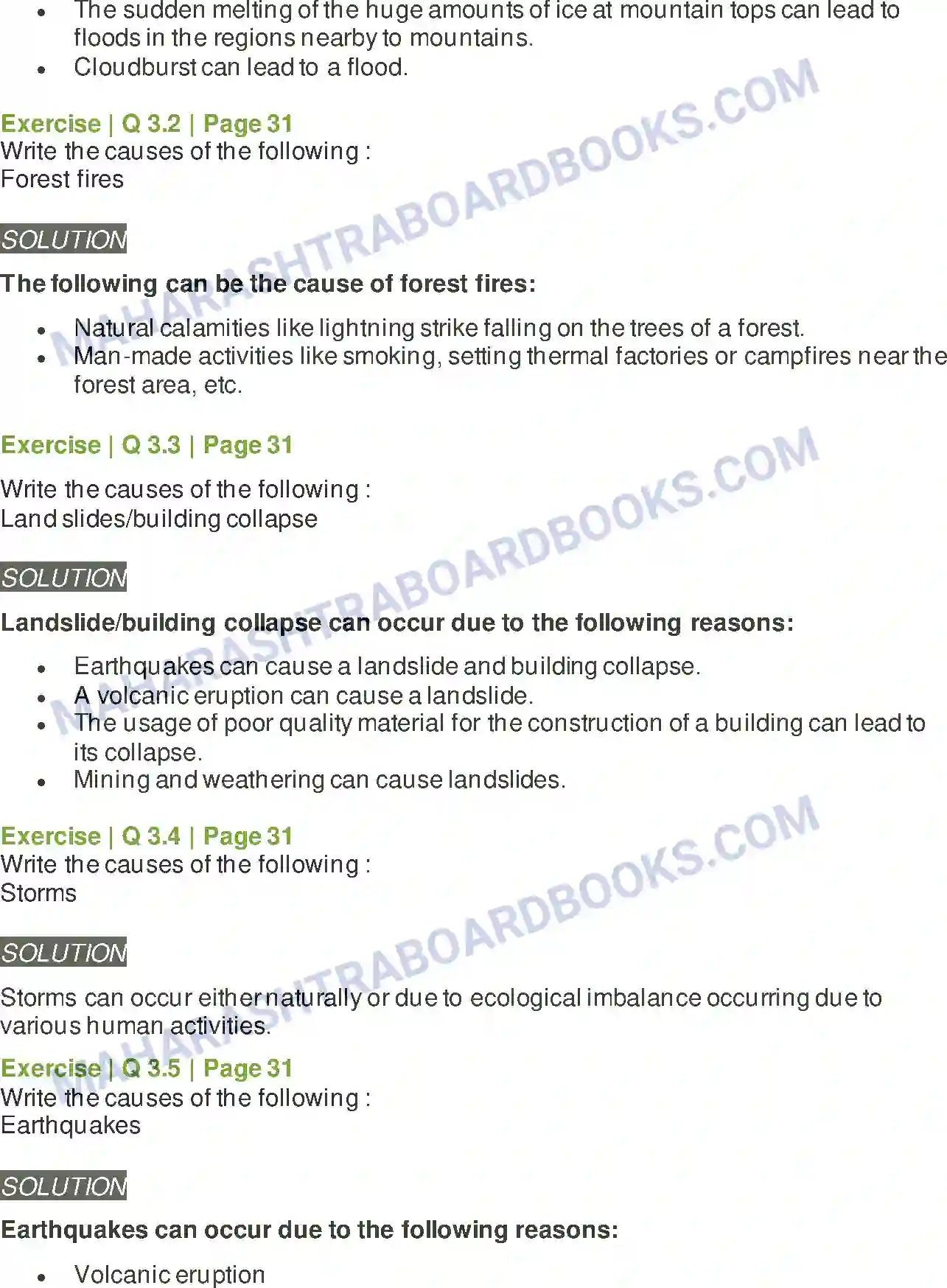 Maharashtra Board Solution Class-6 General+Science Disaster Management Image 4