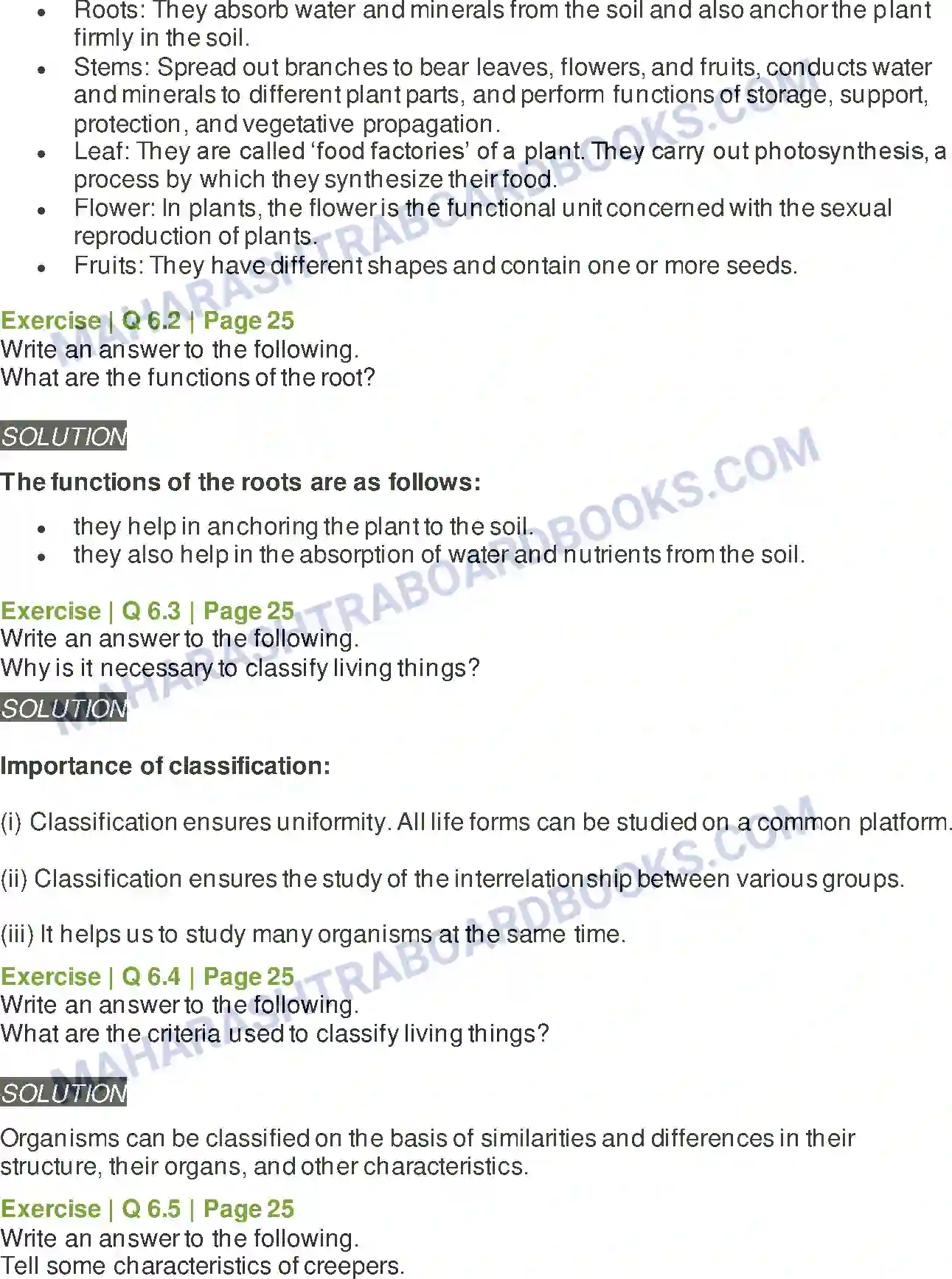 Maharashtra Board Solution Class-6 General+Science Diversity in Living Things & Their Classification Image 7