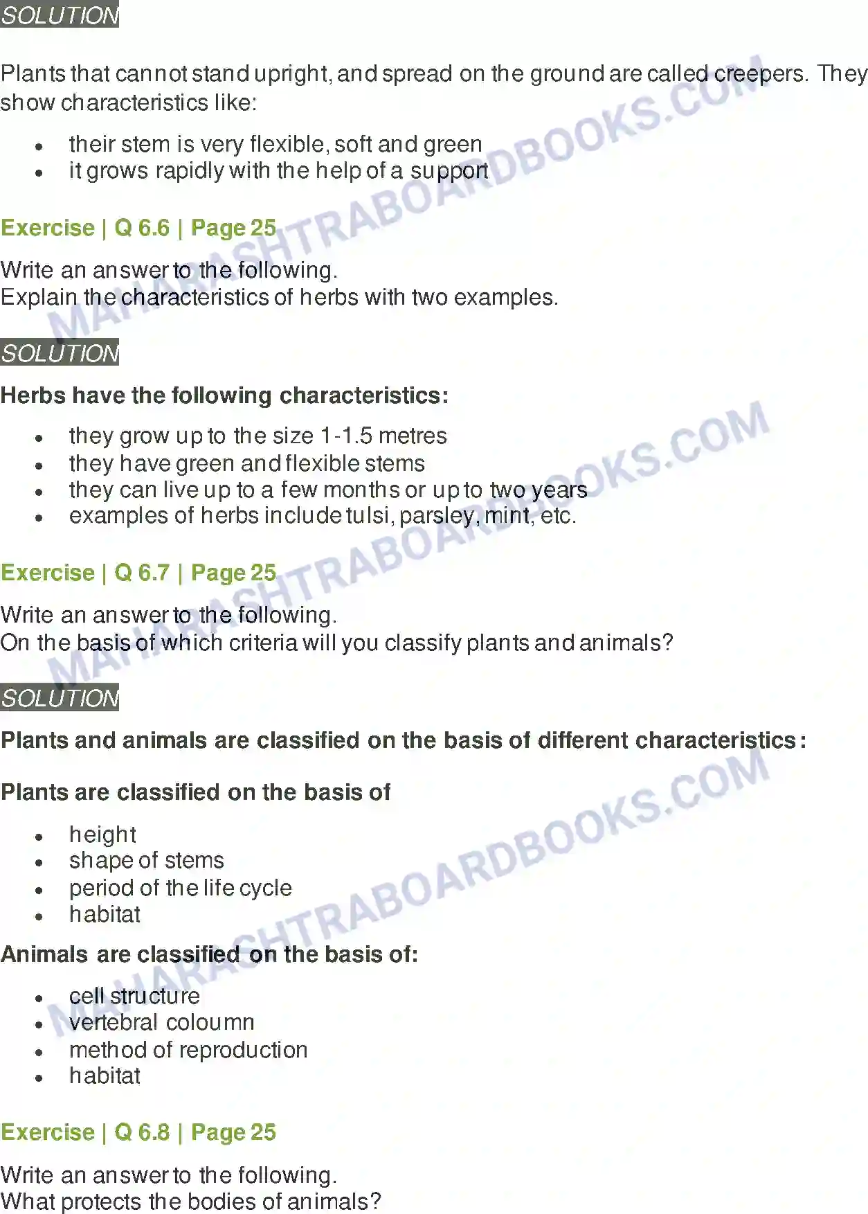 Maharashtra Board Solution Class-6 General+Science Diversity in Living Things & Their Classification Image 8