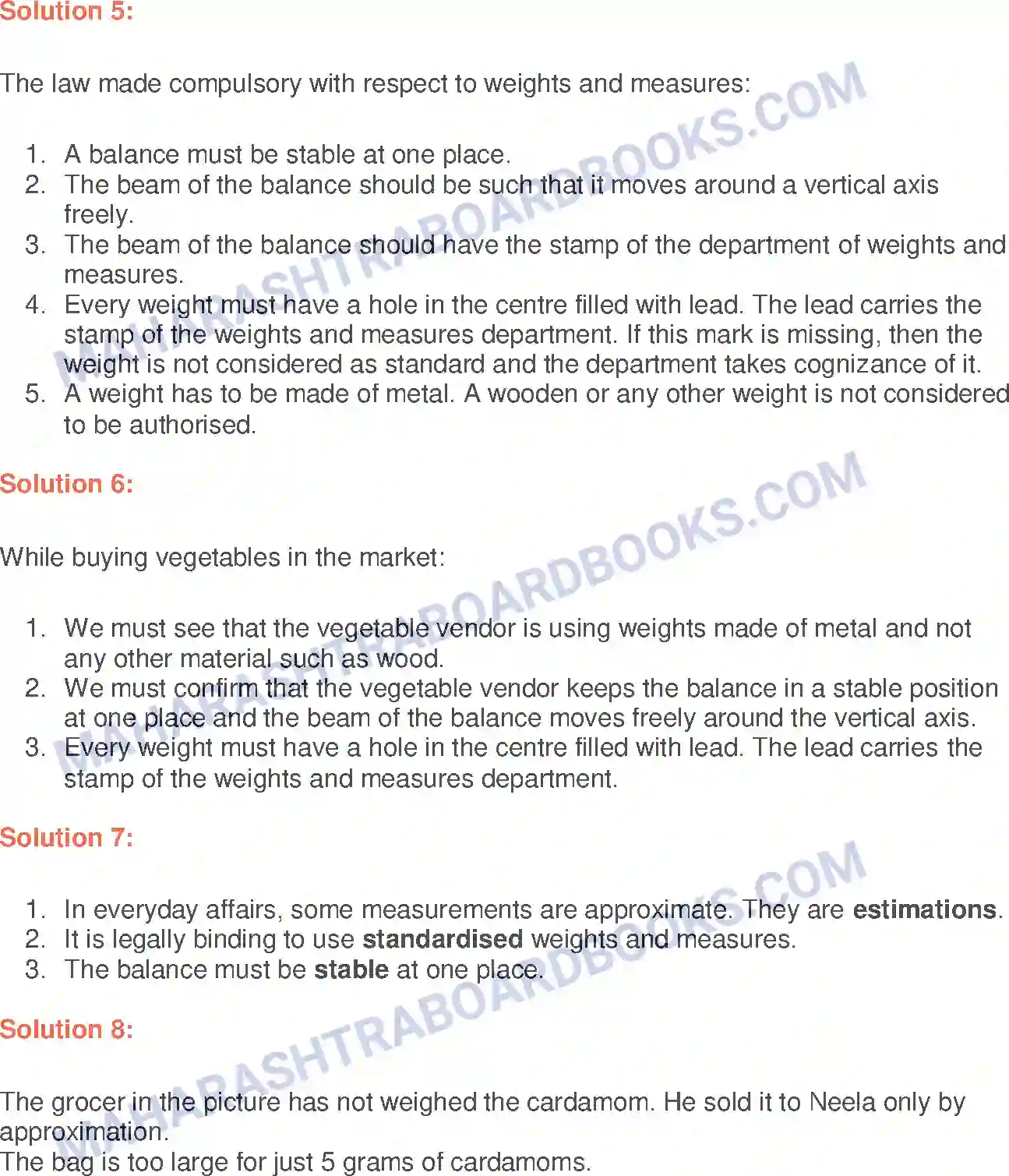 Maharashtra Board Solution Class-6 General+Science Estimates of Measurement Image 2