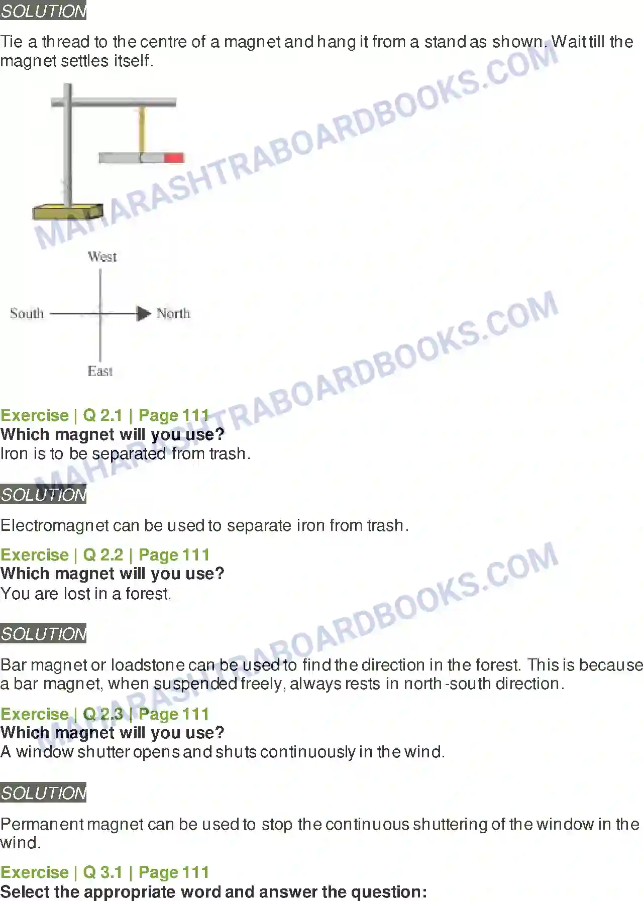 Maharashtra Board Solution Class-6 General+Science Fun with Magnets Image 2