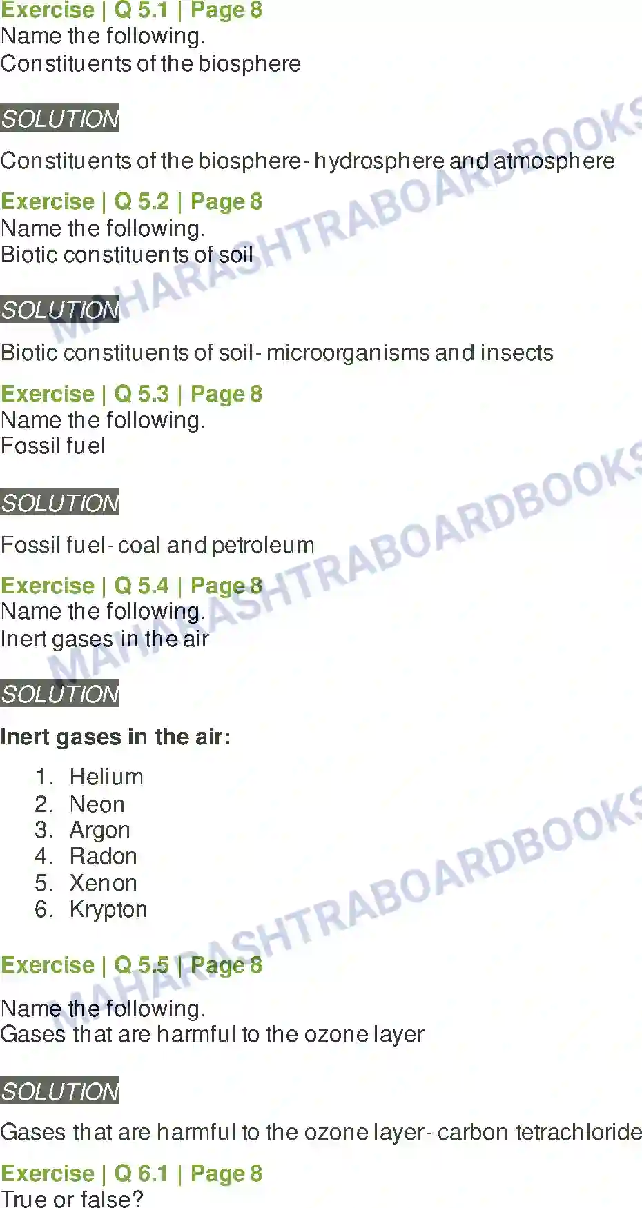 Maharashtra Board Solution Class-6 General+Science Natural Resources –Air, Water and Land Image 4