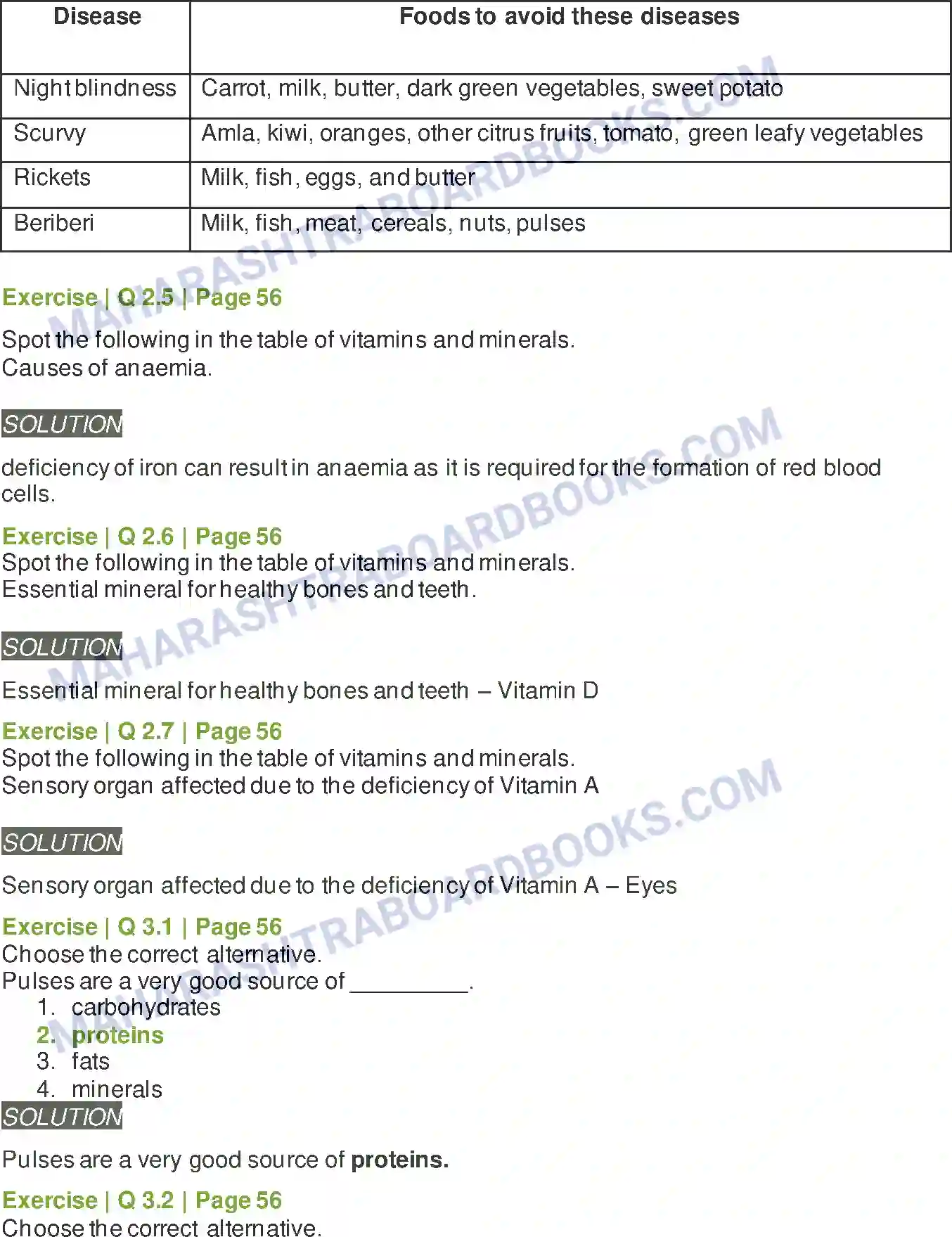 Maharashtra Board Solution Class-6 General+Science Nutrition and Diet Image 3