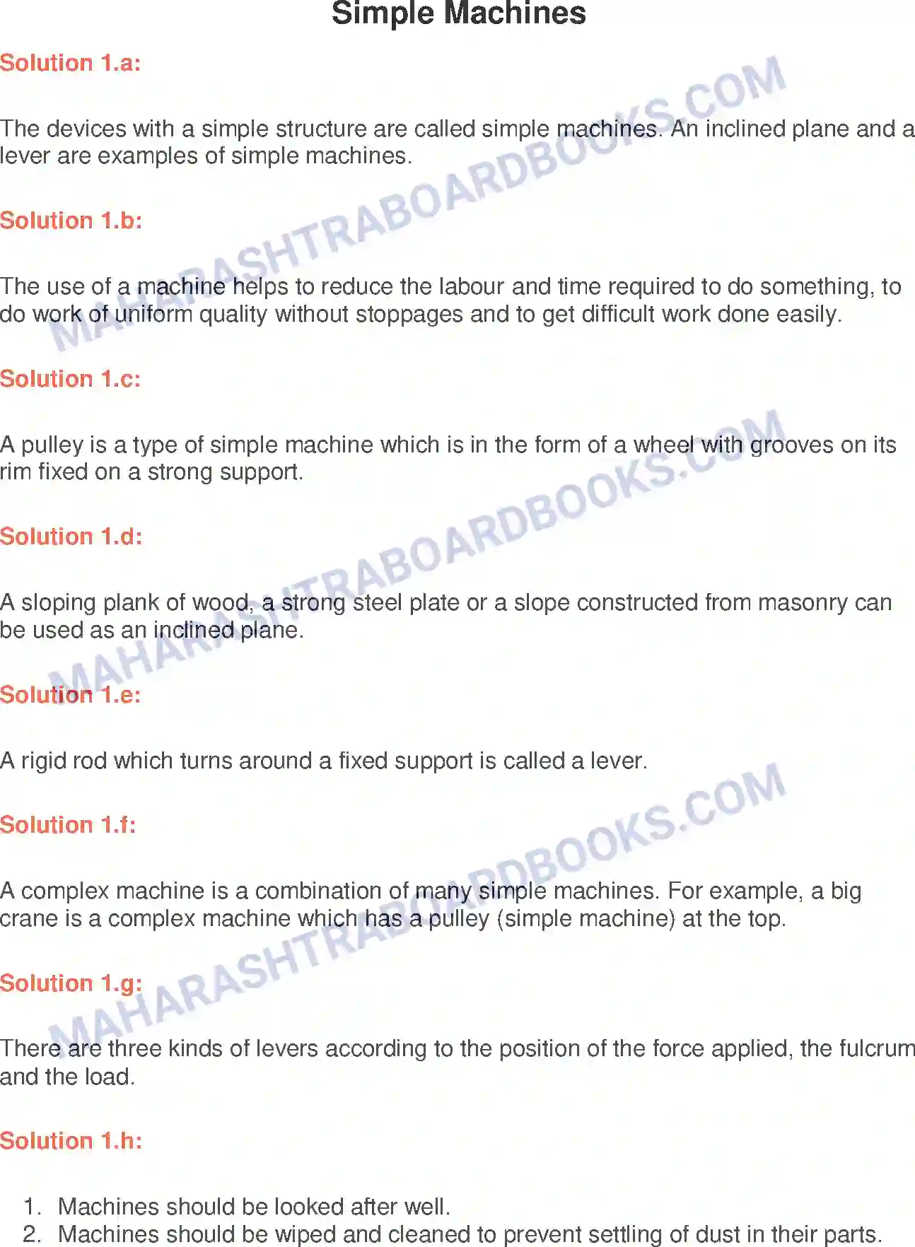 Maharashtra Board Solution Class-6 General+Science Simple Machines Image 1