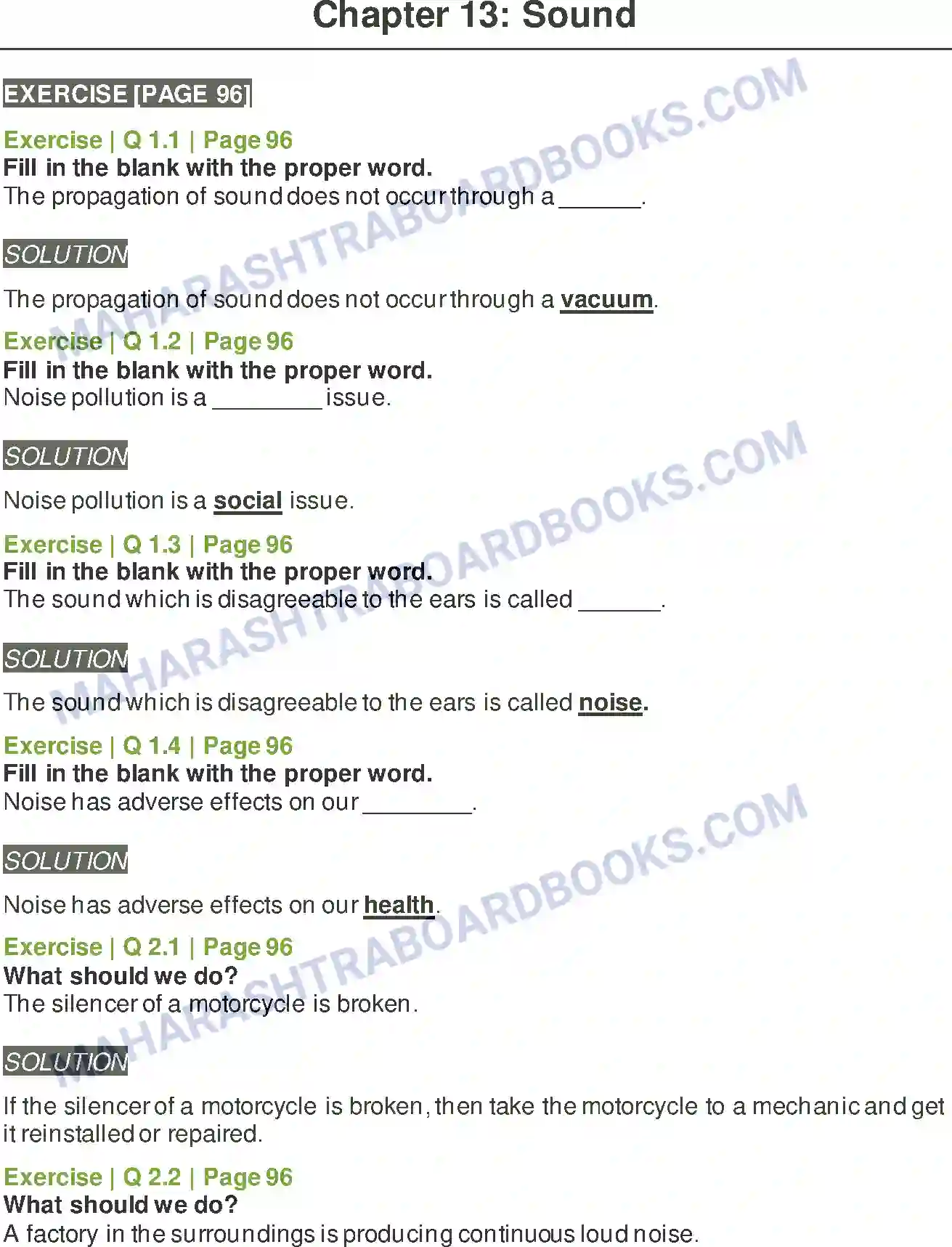 Maharashtra Board Solution Class-6 General+Science Sound Image 1