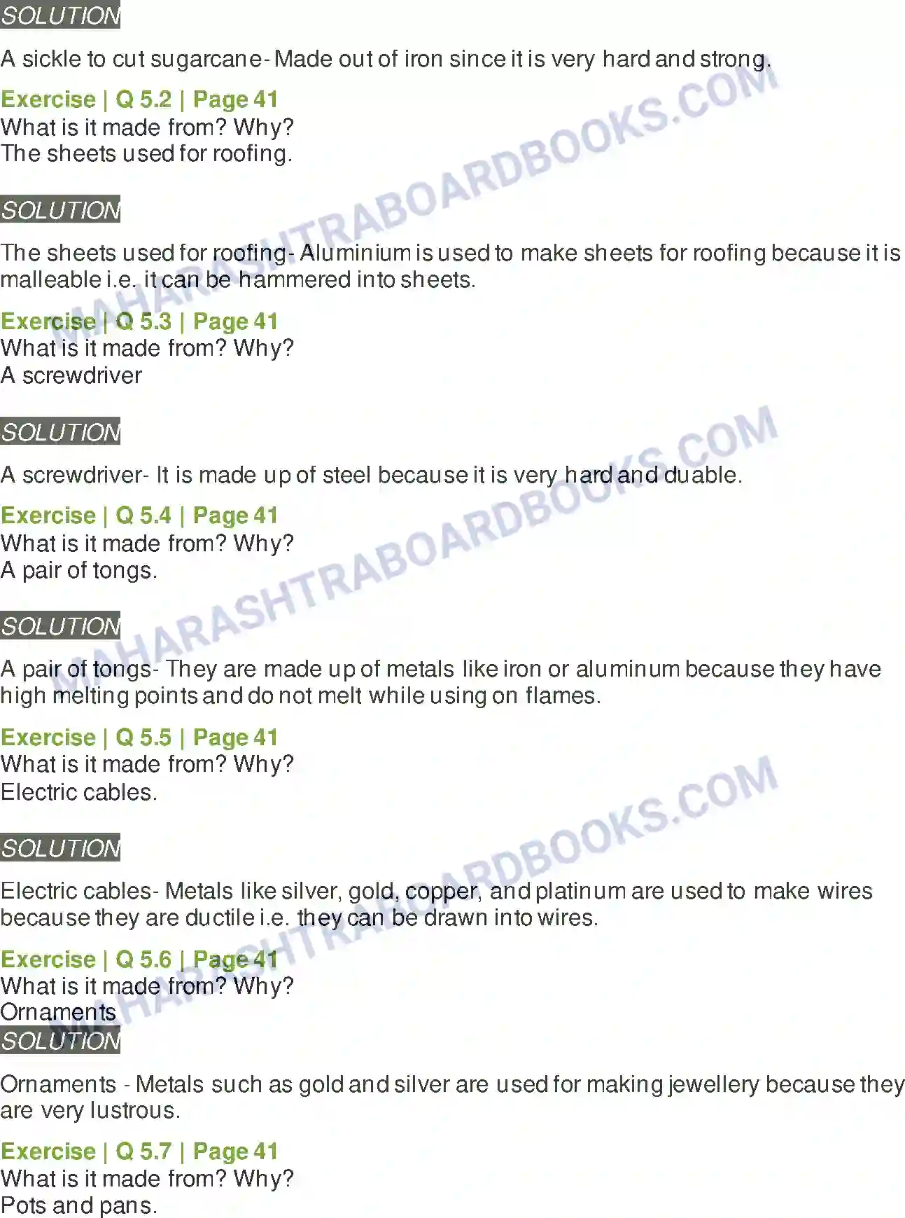 Maharashtra Board Solution Class-6 General+Science Substances in the Surroundings –Their States & Properties Image 4
