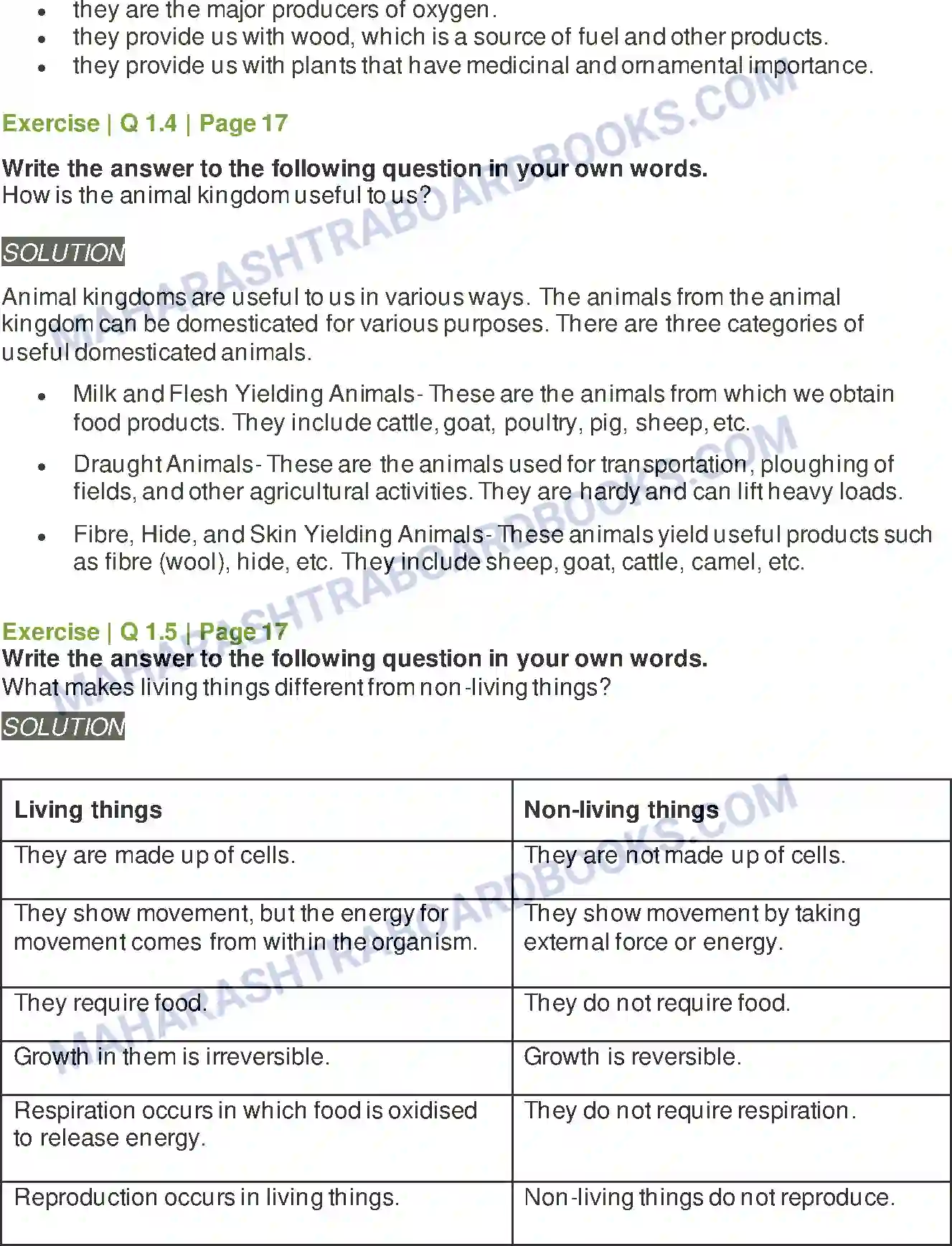 Maharashtra Board Solution Class-6 General+Science The Living World Image 2