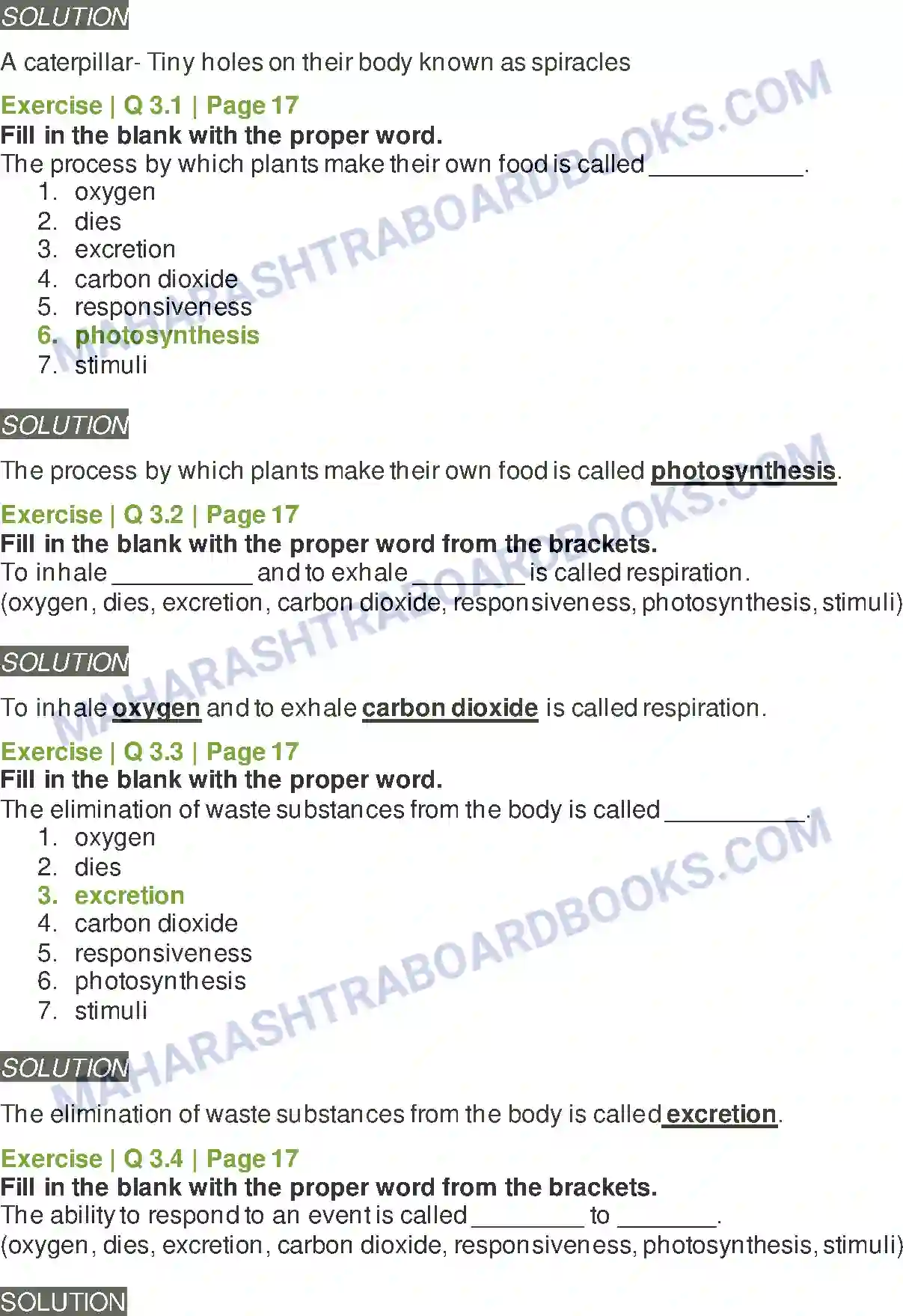 Maharashtra Board Solution Class-6 General+Science The Living World Image 4