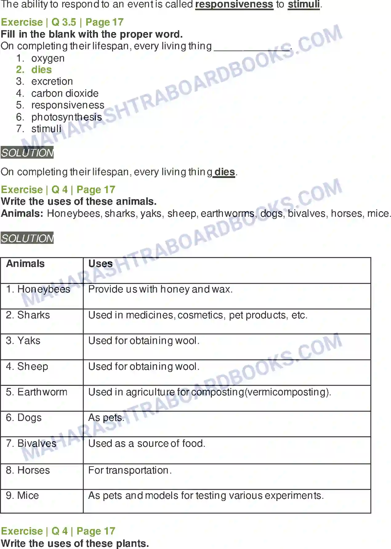 Maharashtra Board Solution Class-6 General+Science The Living World Image 5