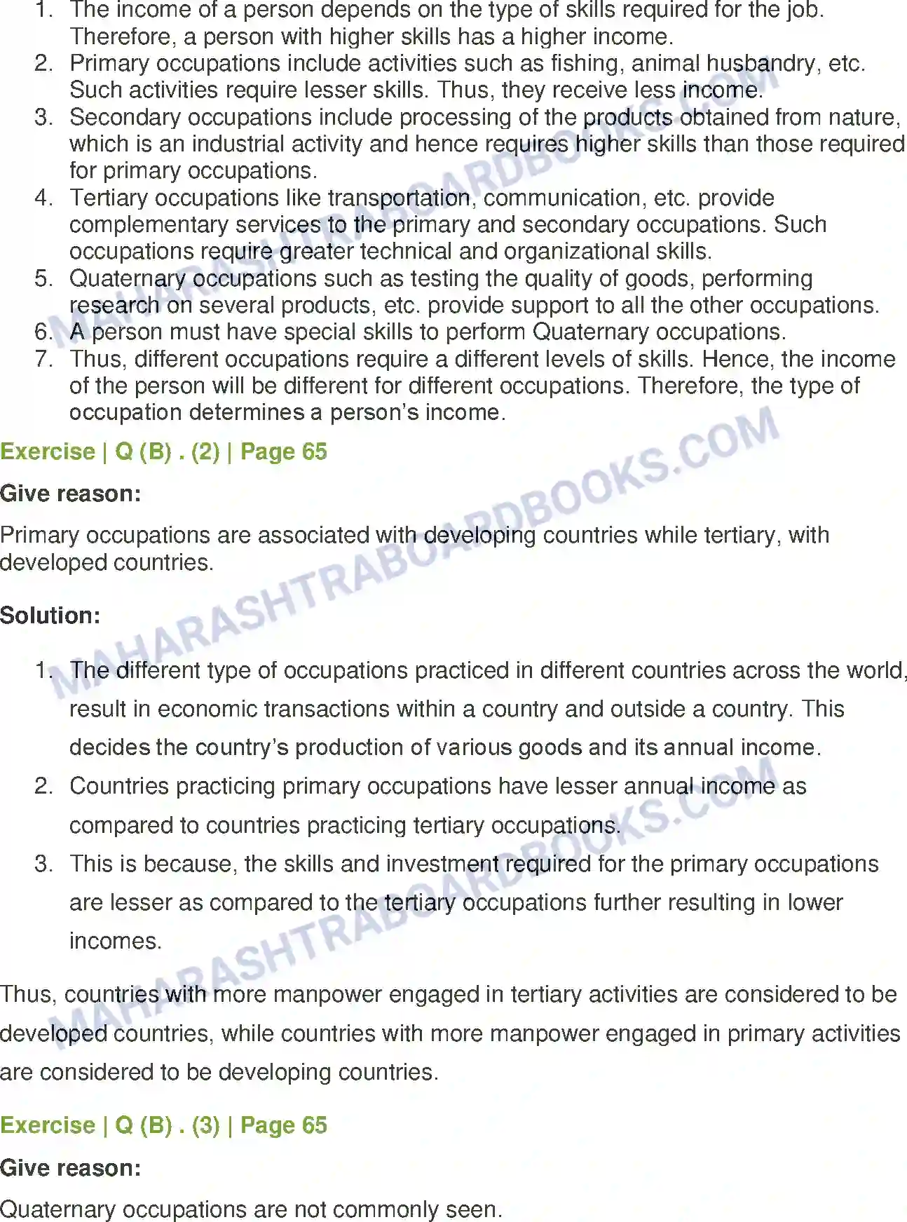 Maharashtra Board Solution Class-6 Geography Human Occupations Image 2