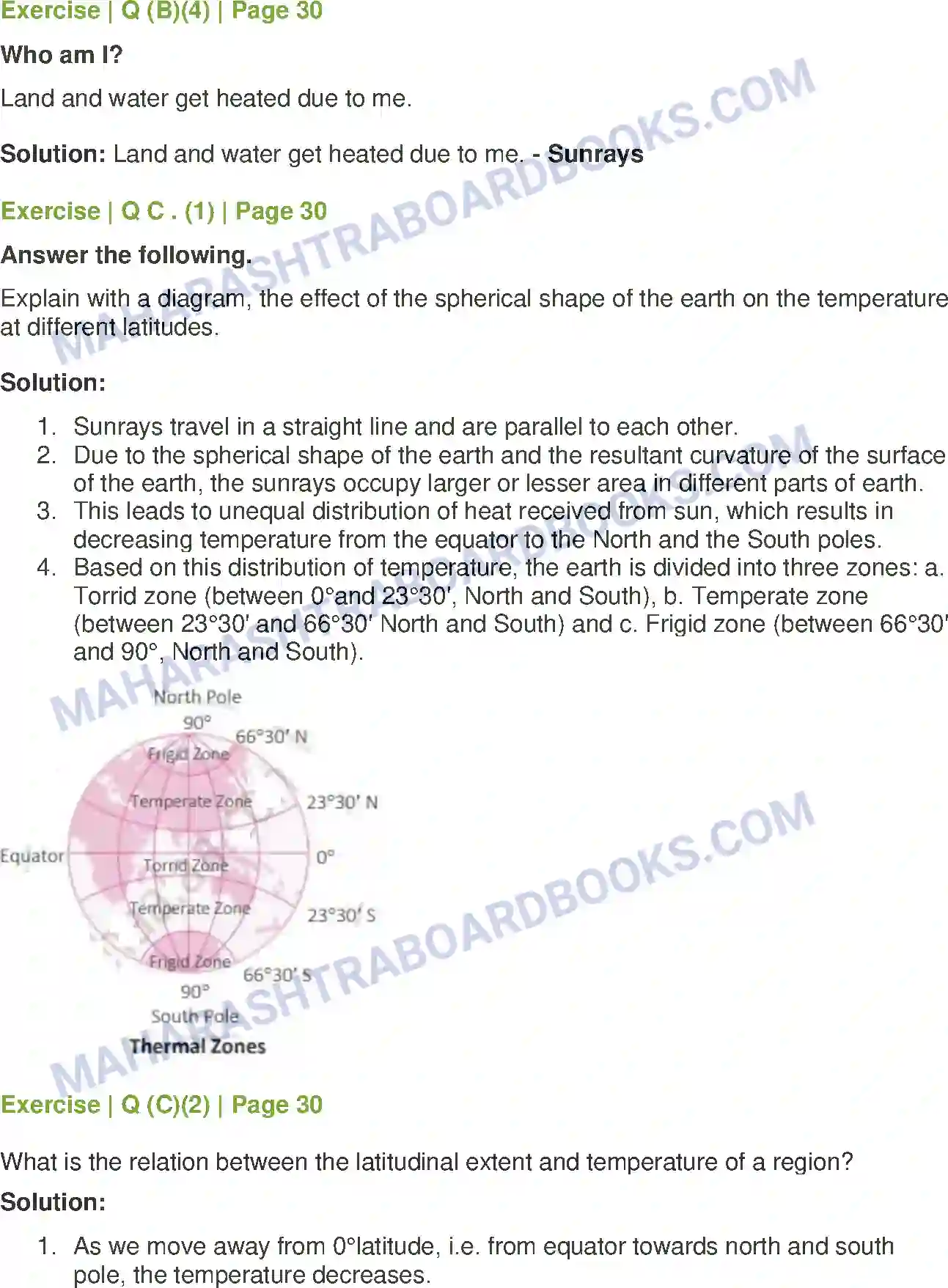 Maharashtra Board Solution Class-6 Geography Temperature Image 2