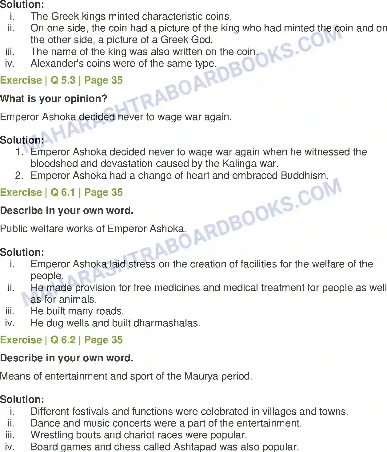 Maharashtra Board Solution Class-6 History+and+Civics 0 India During the Maurya Period Image 4