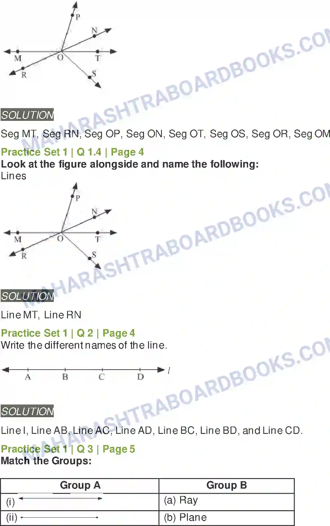Maharashtra Board Solution Class-6 Mathematics Basic Concepts in Geometry Image 2