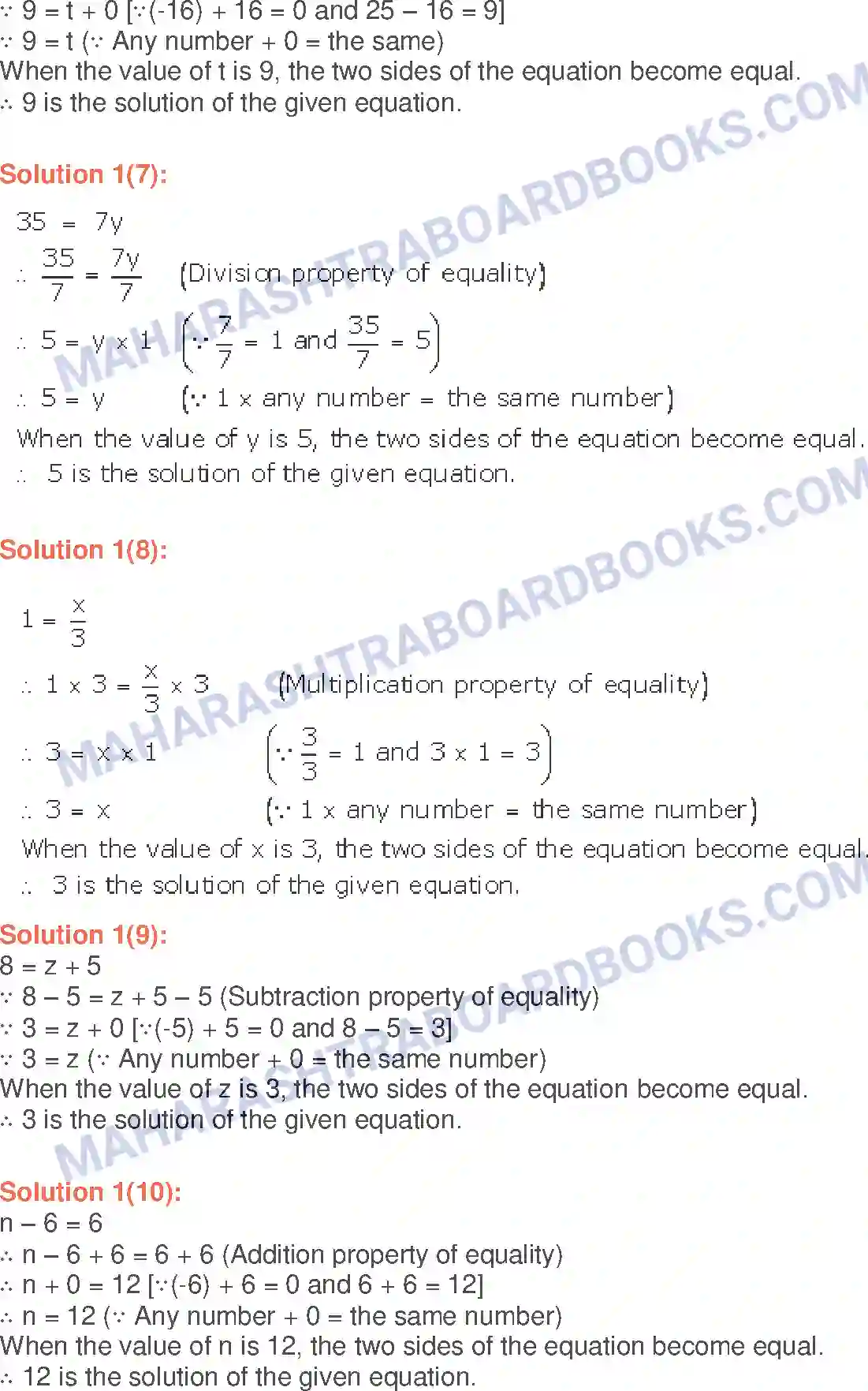 Maharashtra Board Solution Class-6 Mathematics Equations with One Variable Image 8