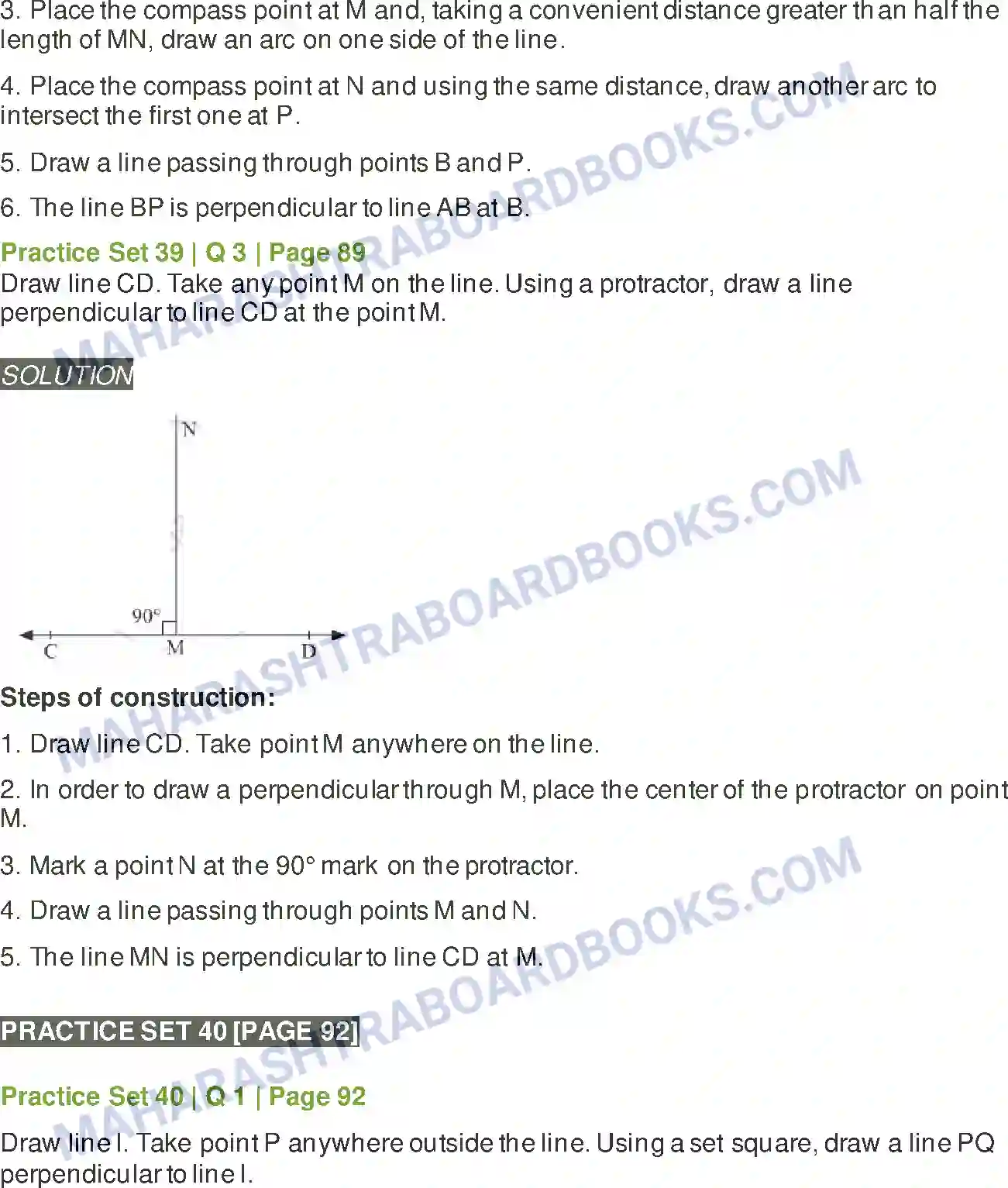 Maharashtra Board Solution Class-6 Mathematics Geometrical Constructions Image 2