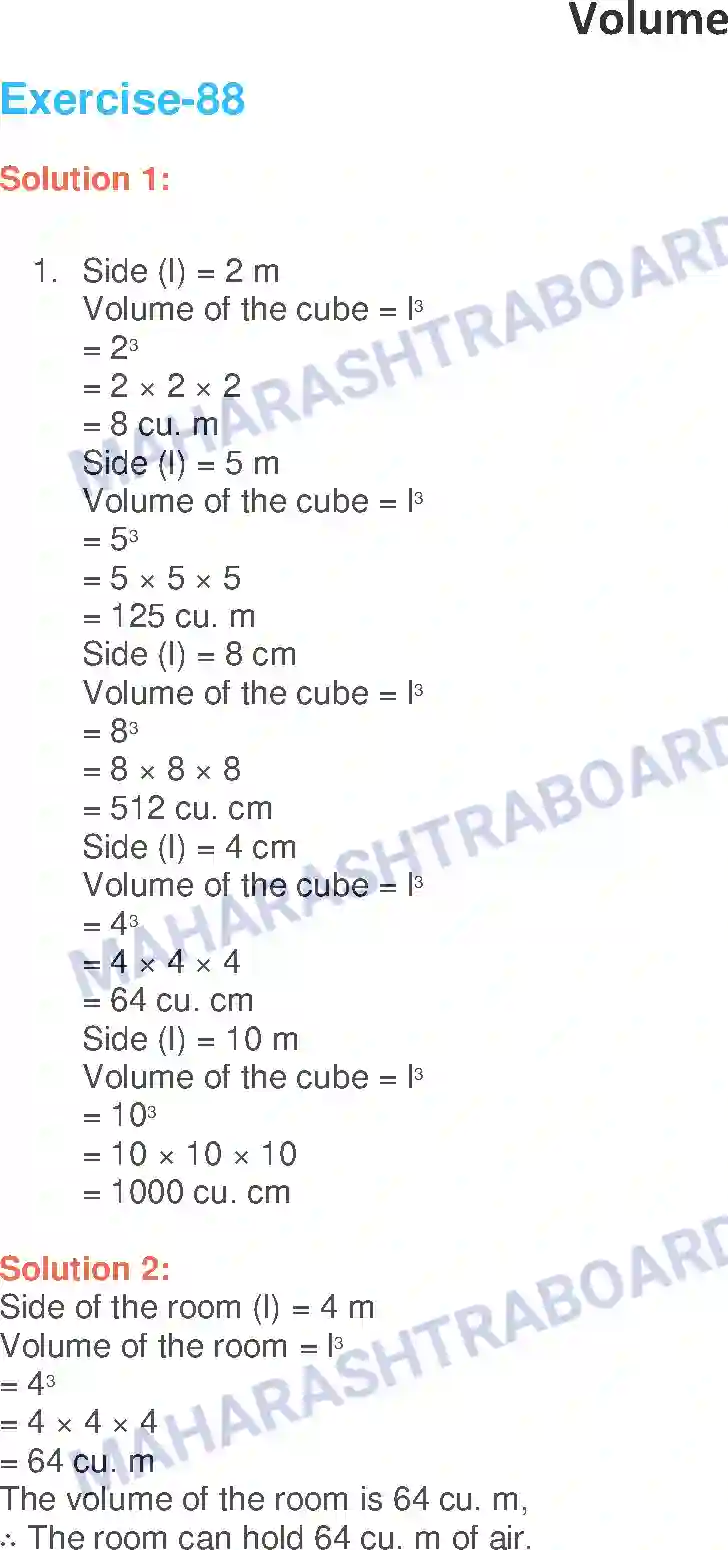 Maharashtra Board Solution Class-6 Mathematics Volume Image 1