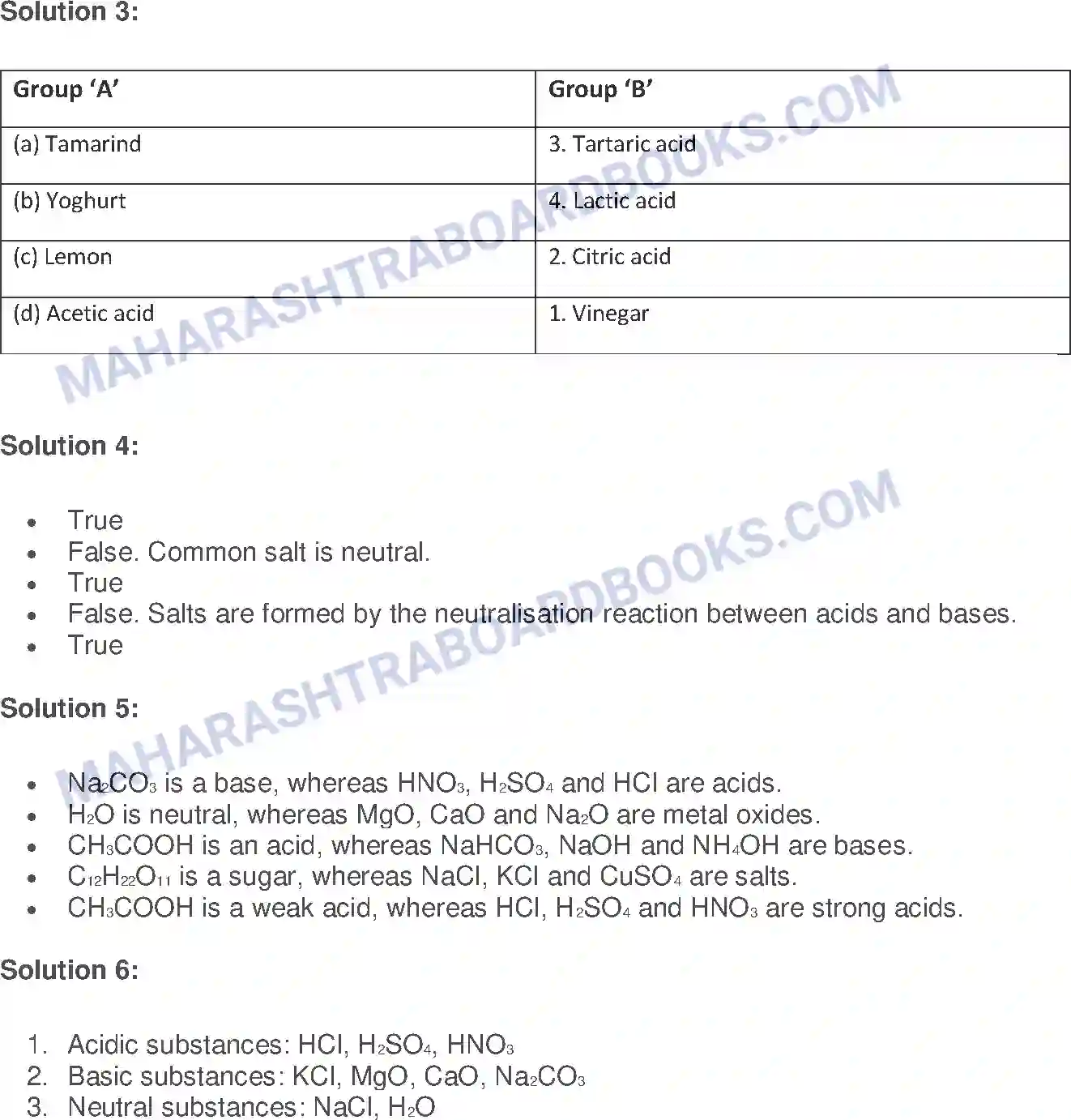 Maharashtra Board Solution Class-7 General+Science Acids, Bases and Salts Image 2