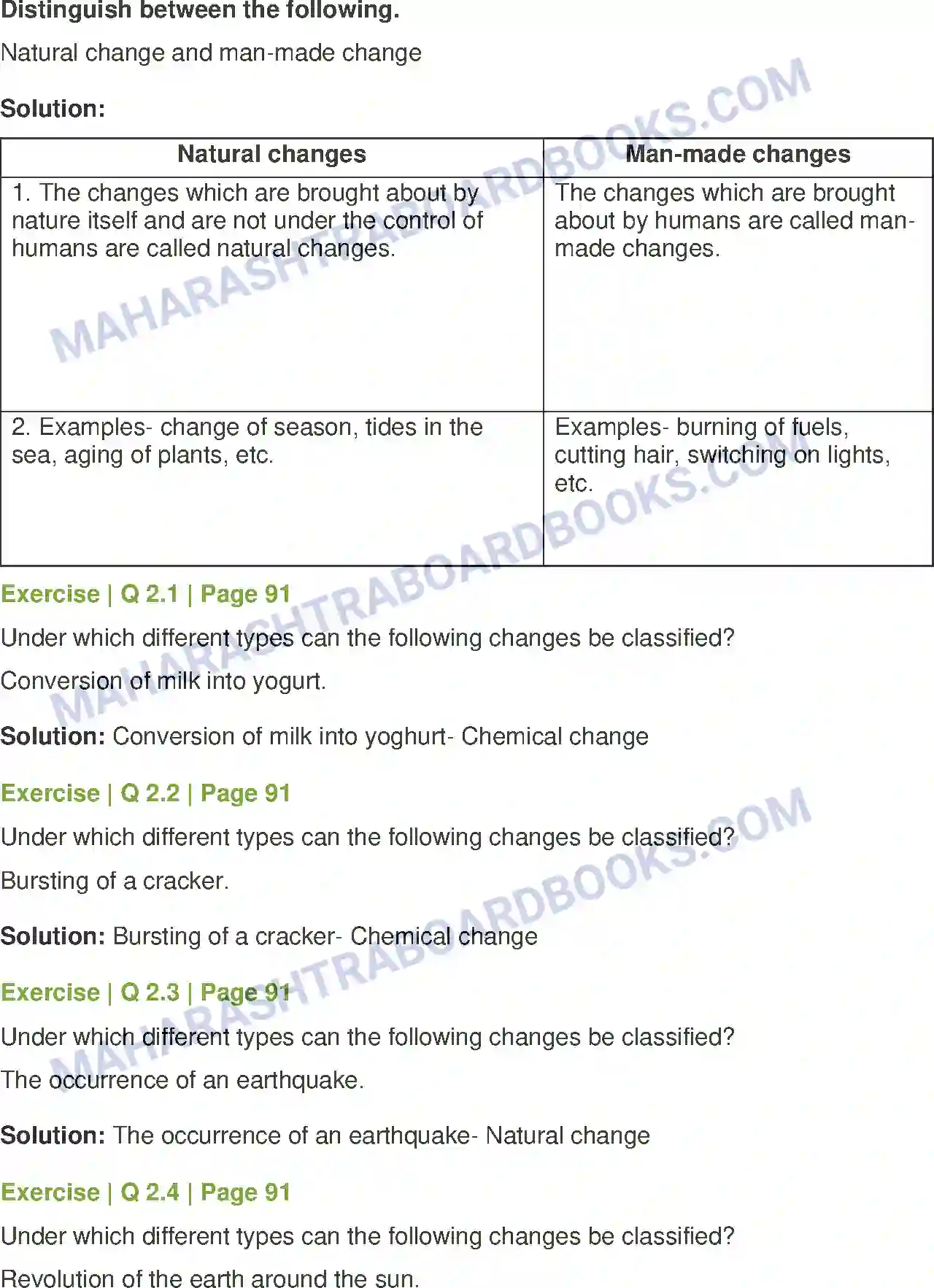 Maharashtra Board Solution Class-7 General Science Changes – Physical and Chemical Image 2